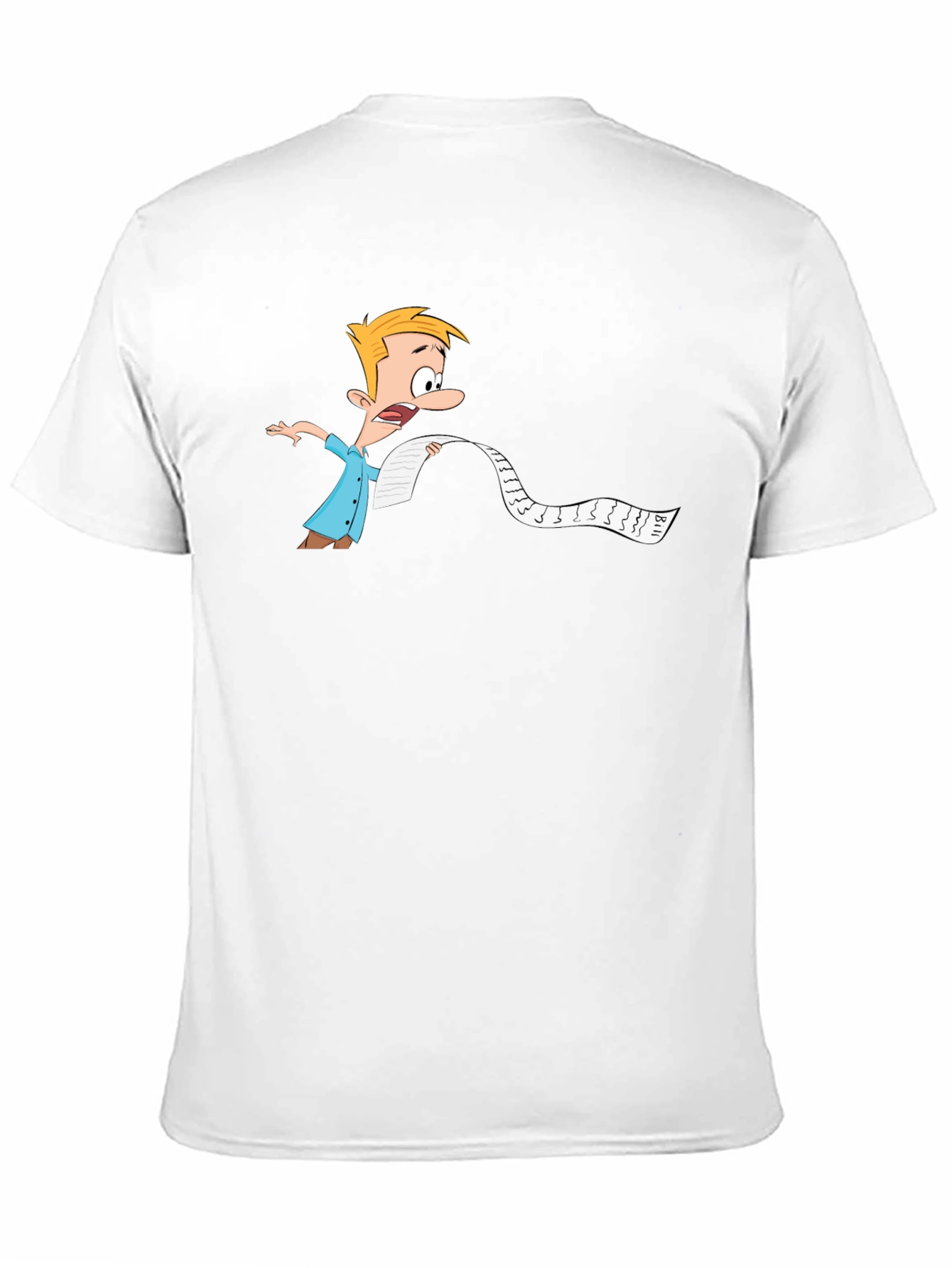 Cartoon Bill Shock Mens Black T-Shirt