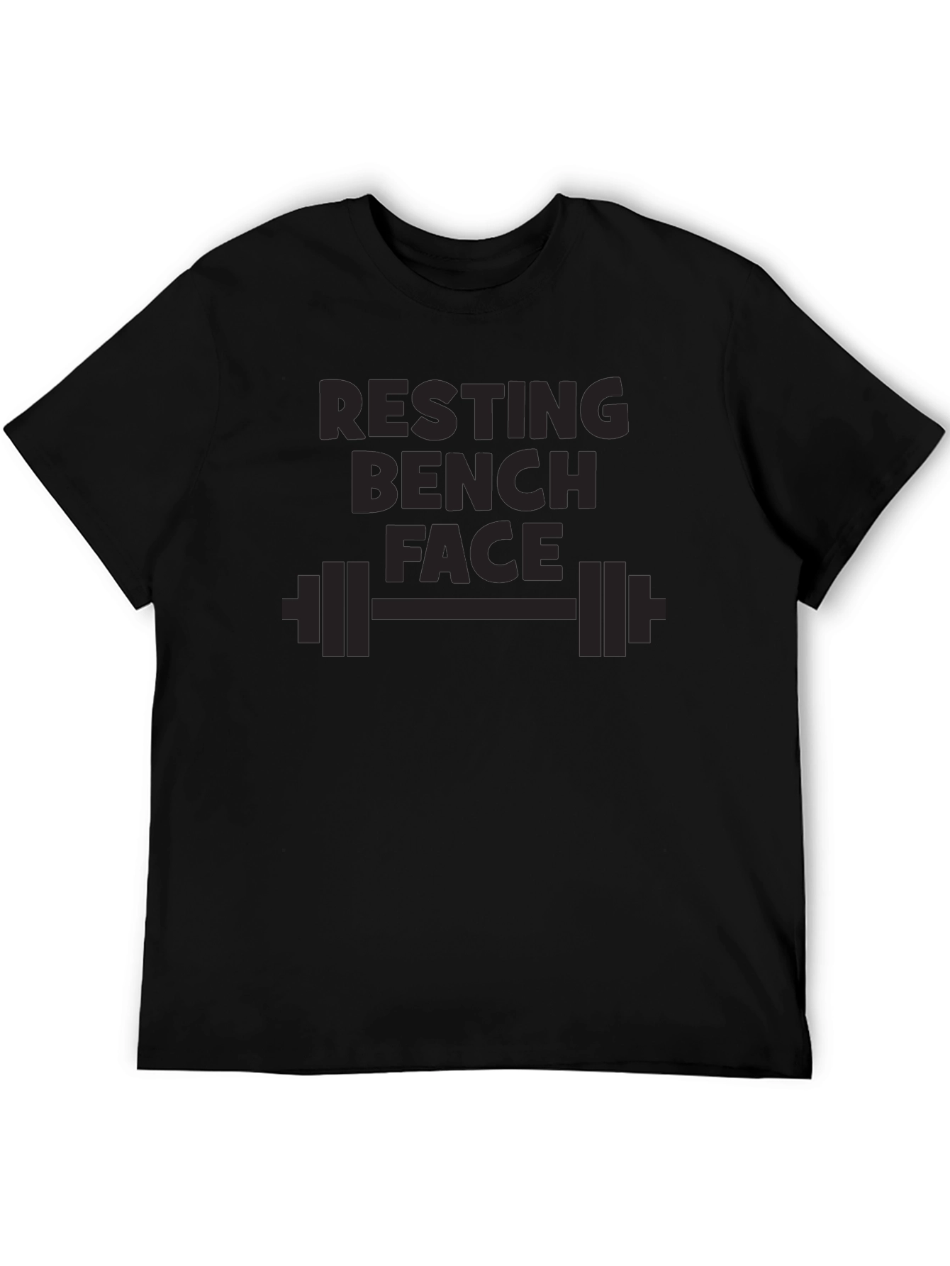 Resting Bench Face Graphic T-Shirt - Gym Humor