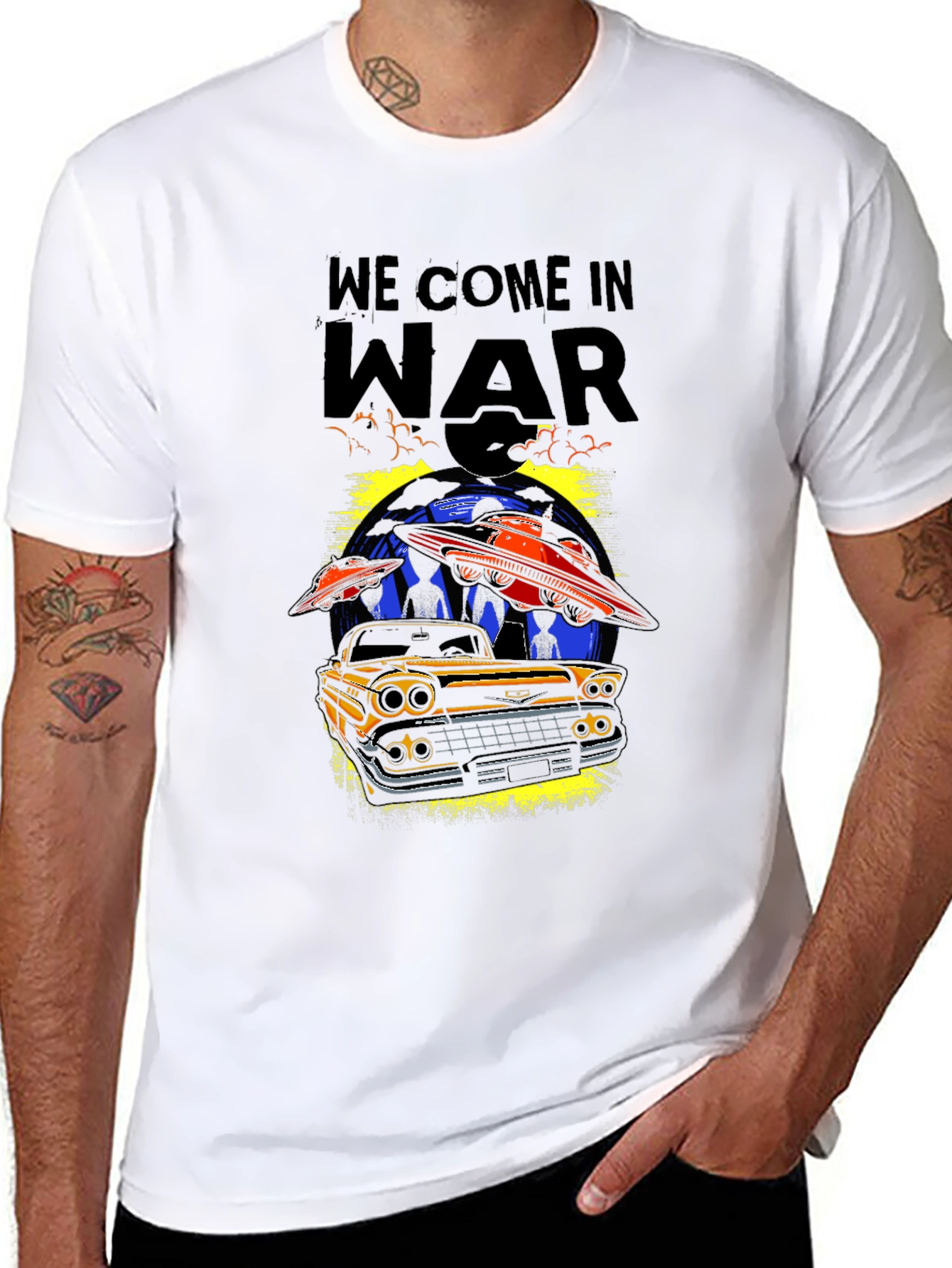 We Come In War Graphic T-Shirt