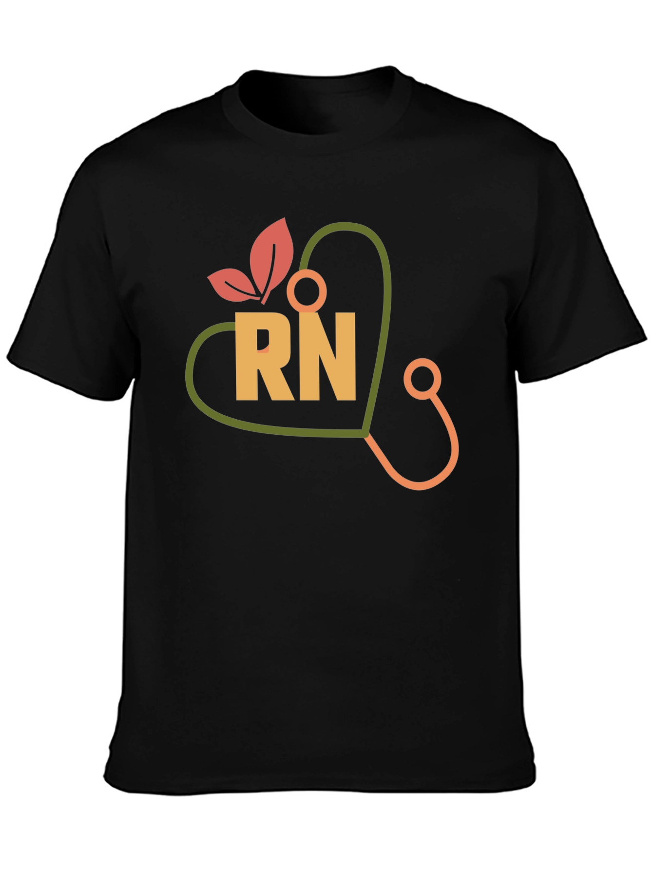 RN Heart Stethoscope Graphic T-Shirt