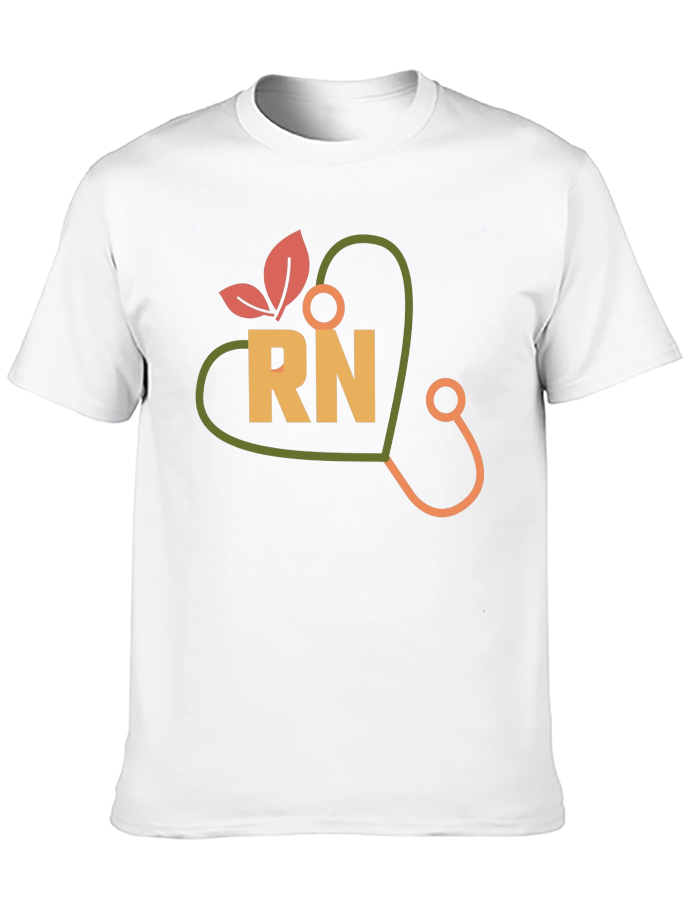 RN Heart Stethoscope Graphic T-Shirt
