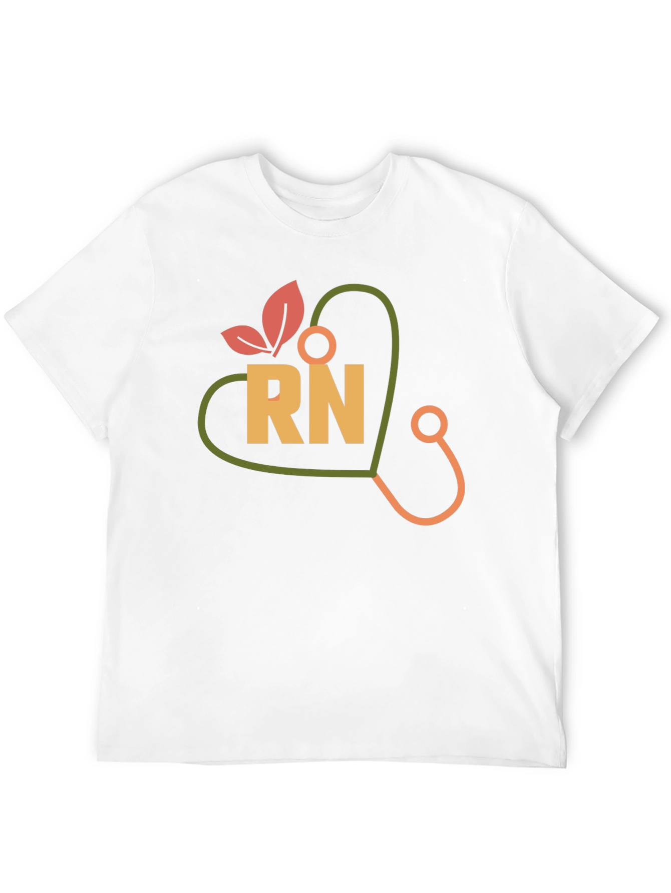 RN Heart Stethoscope Graphic T-Shirt
