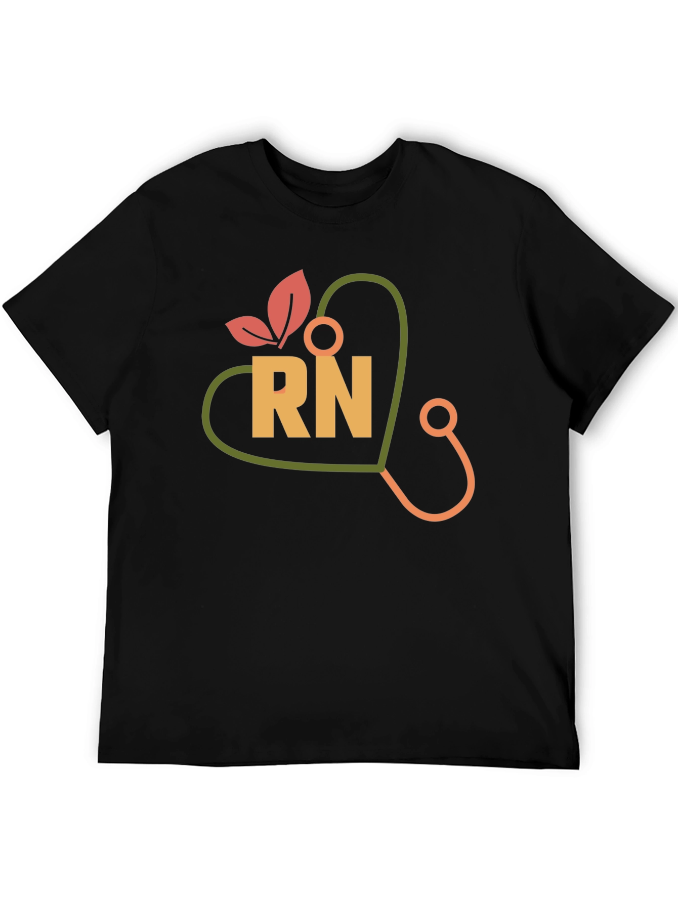 RN Heart Stethoscope Graphic T-Shirt