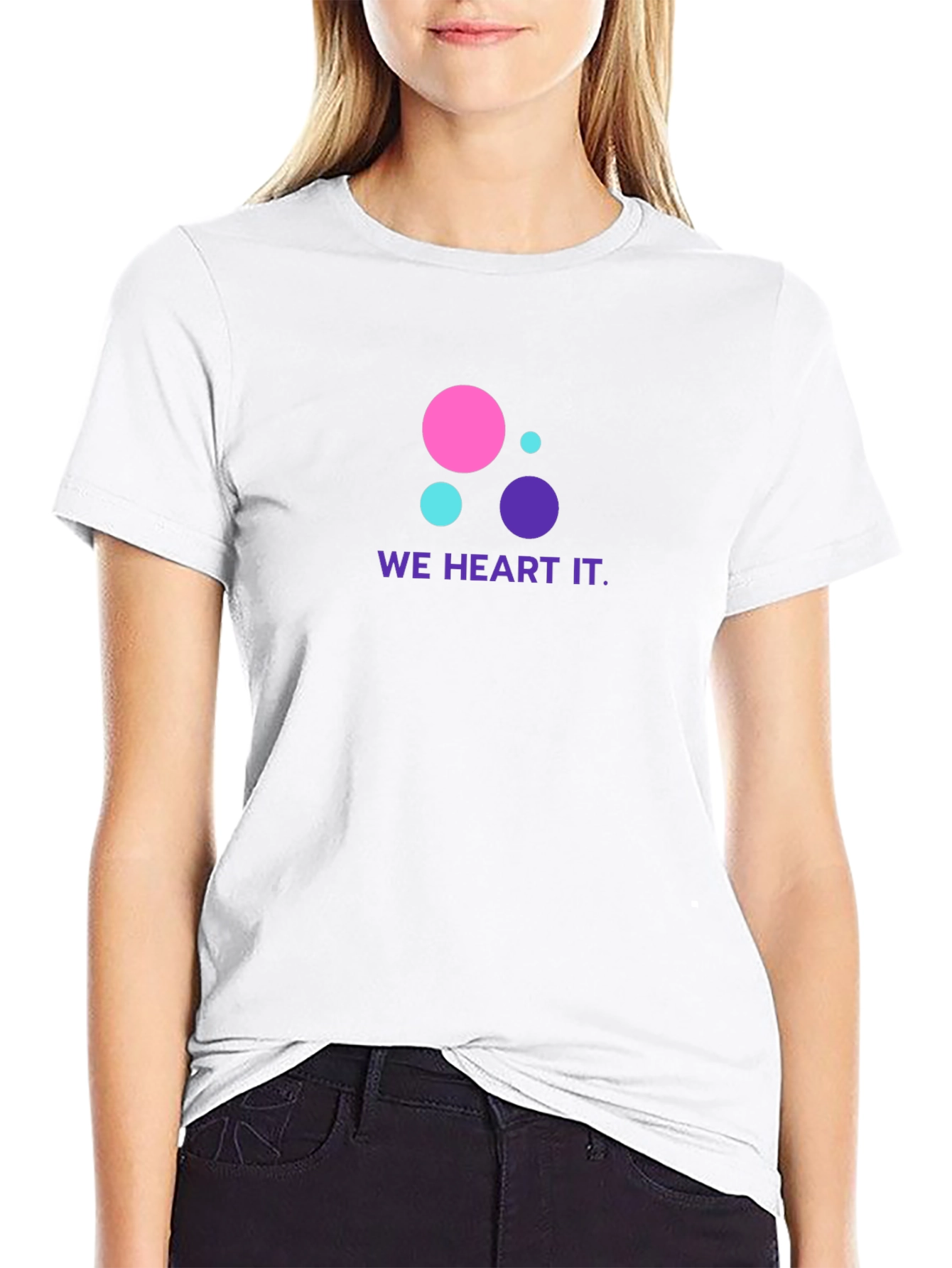 We Heart It T-Shirt - Black Cotton Blend