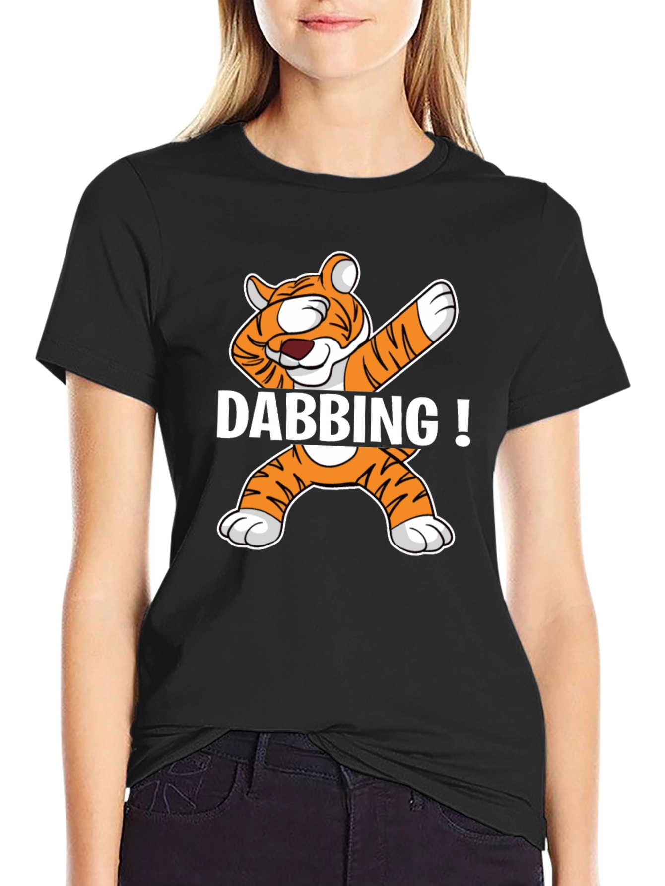 Dabbing Tiger Graphic T-Shirt - Trendy Streetwear