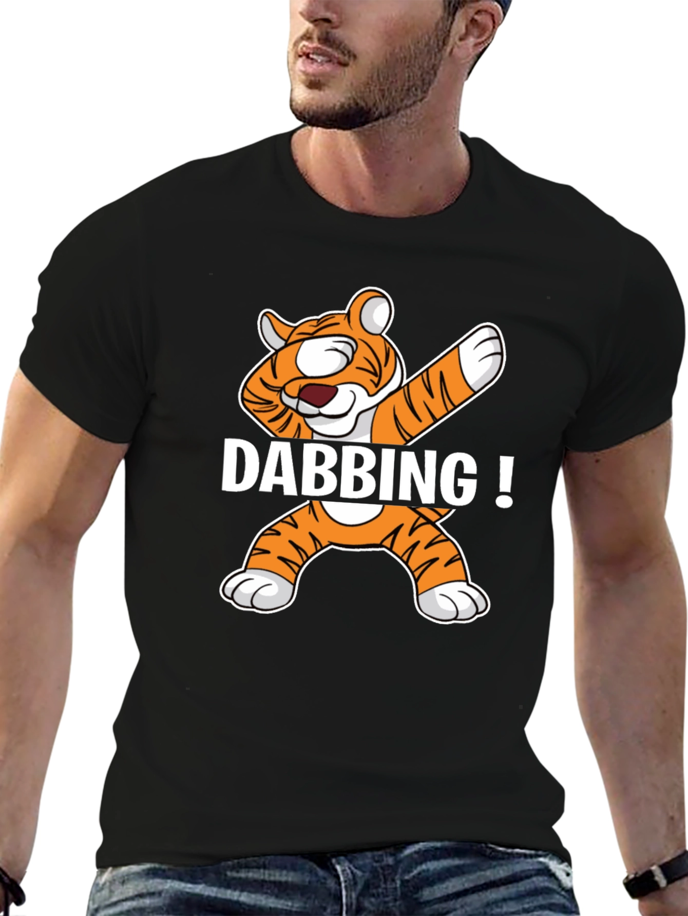 Dabbing Tiger Graphic T-Shirt - Trendy Streetwear