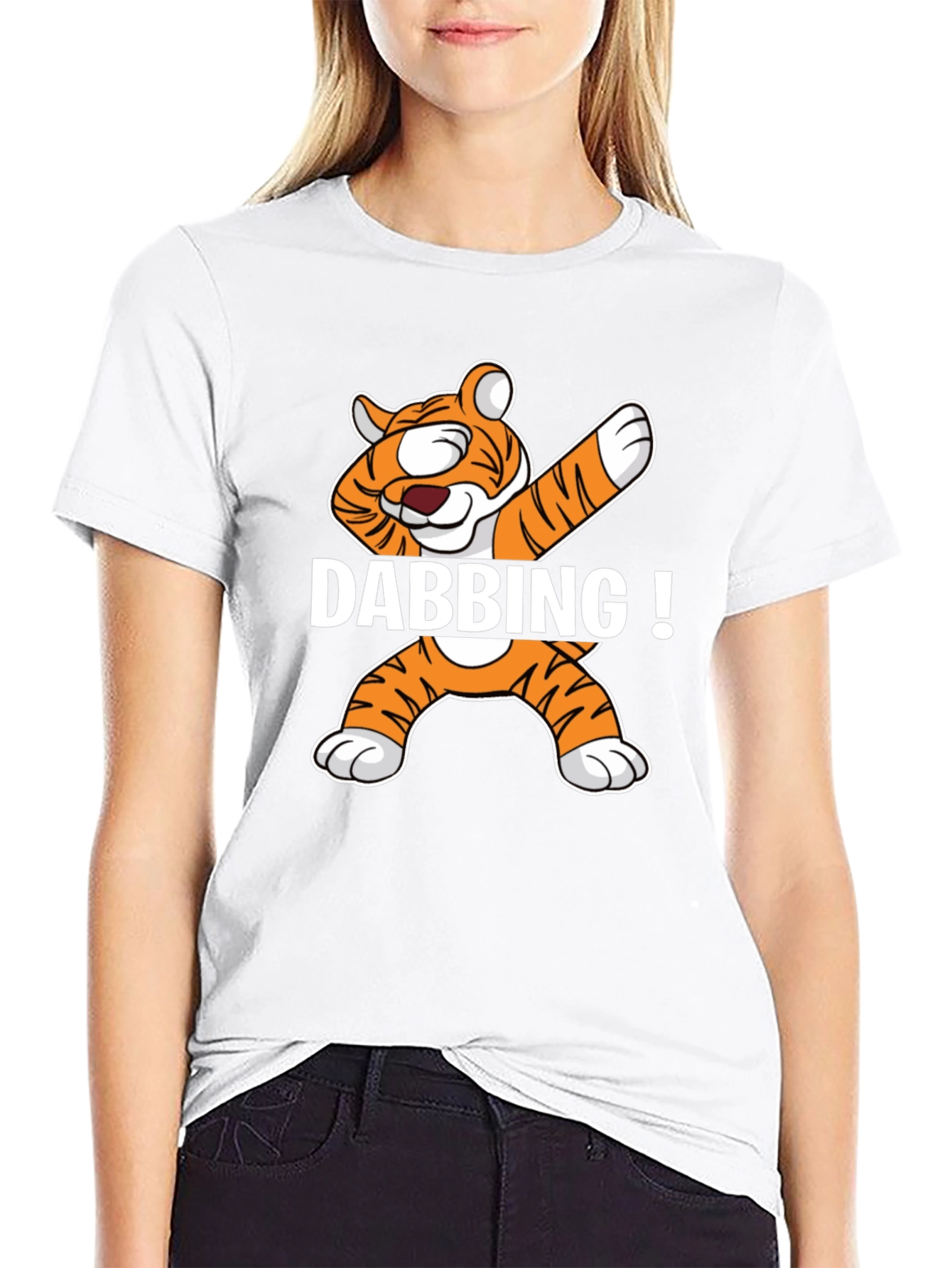 Dabbing Tiger Graphic T-Shirt - Trendy Streetwear