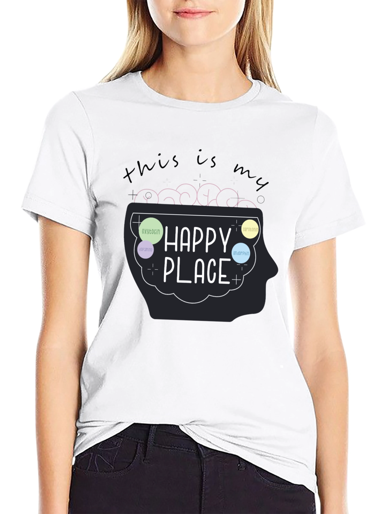 My Happy Place Brain T-Shirt