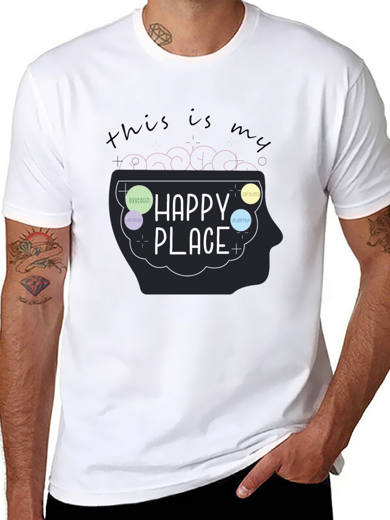 My Happy Place Brain T-Shirt