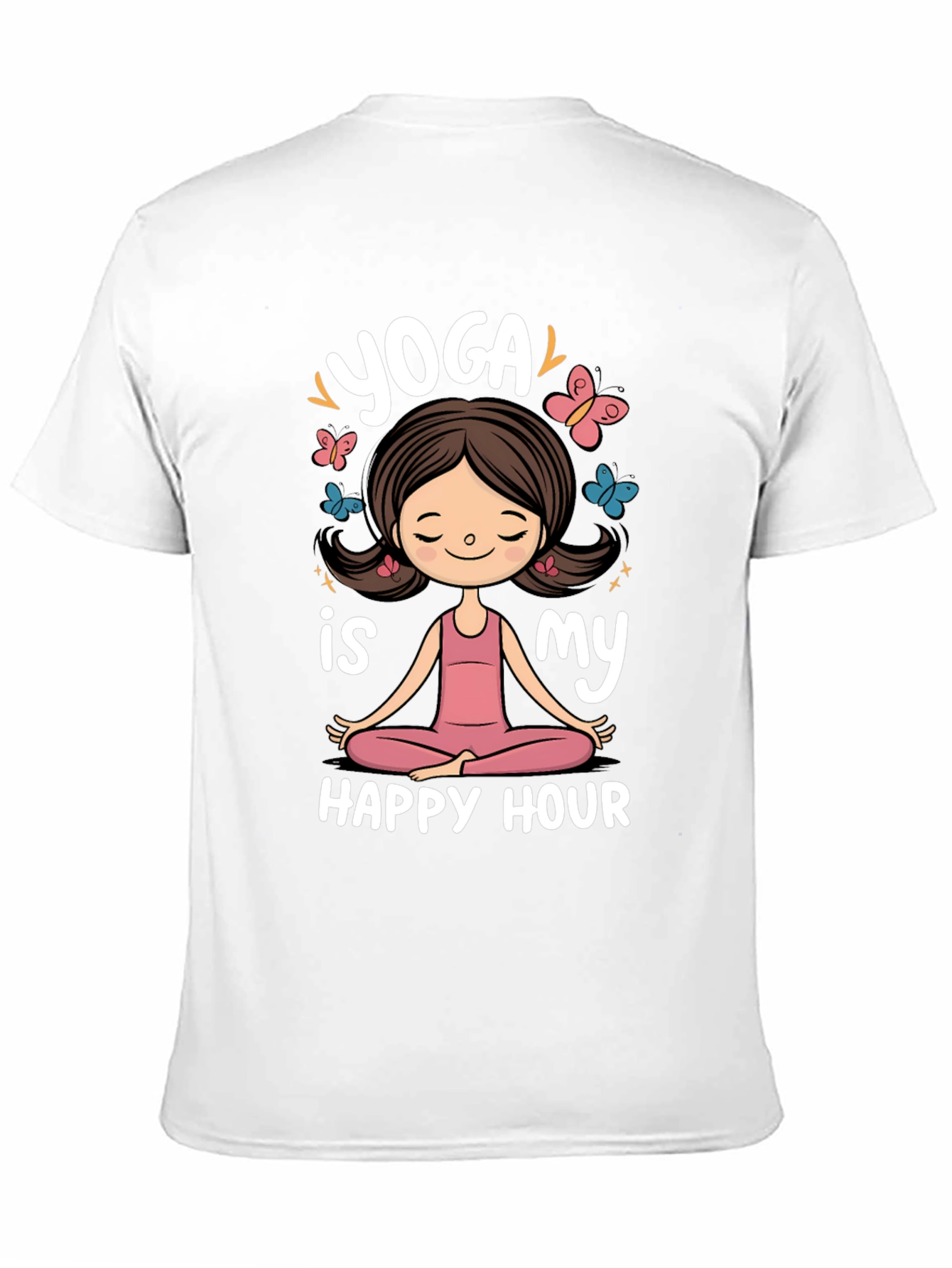 Yoga is My Happy Hour Black Graphic Tee