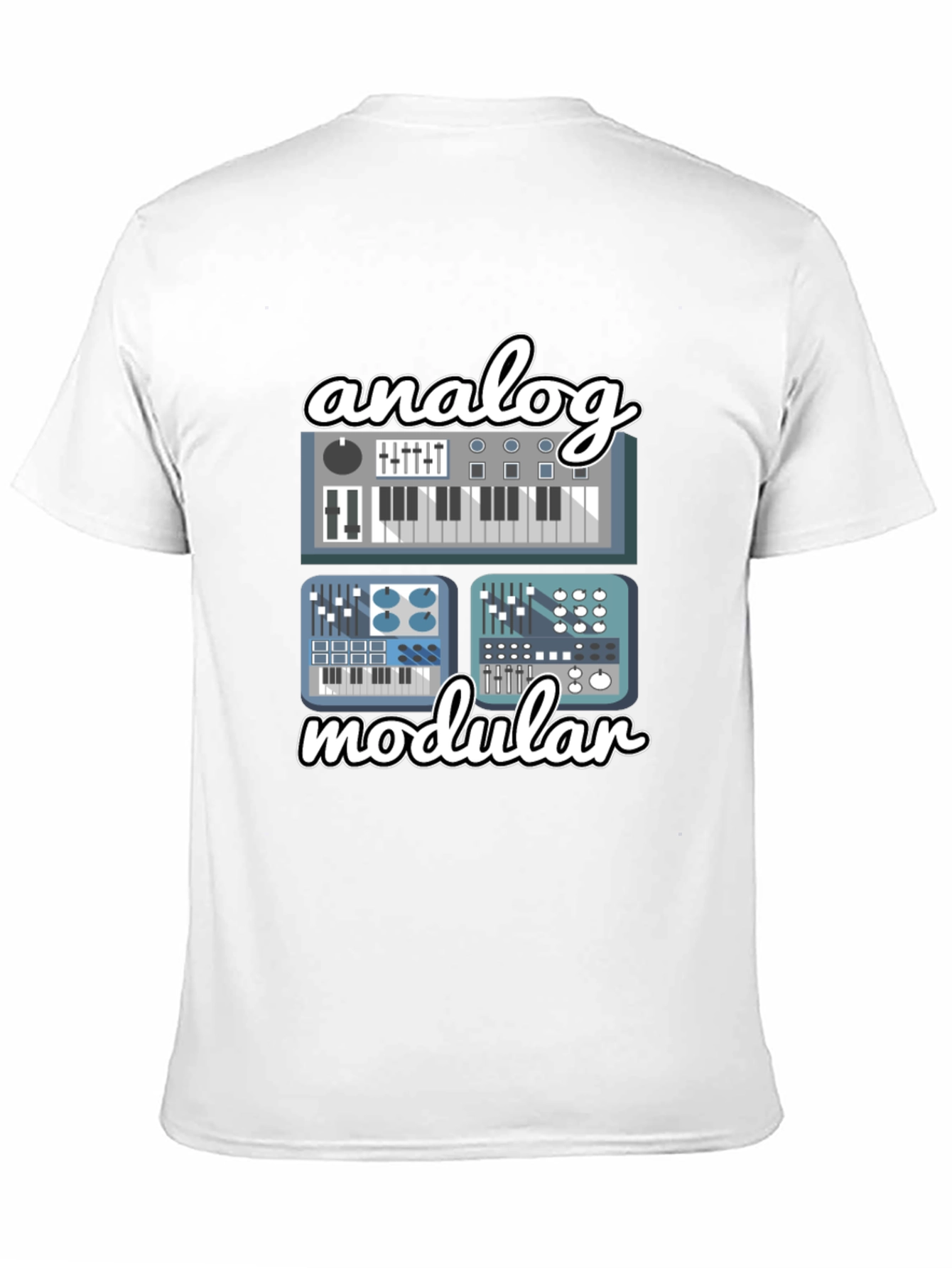 Analog Modular Synth Black T-Shirt - Musician Tee