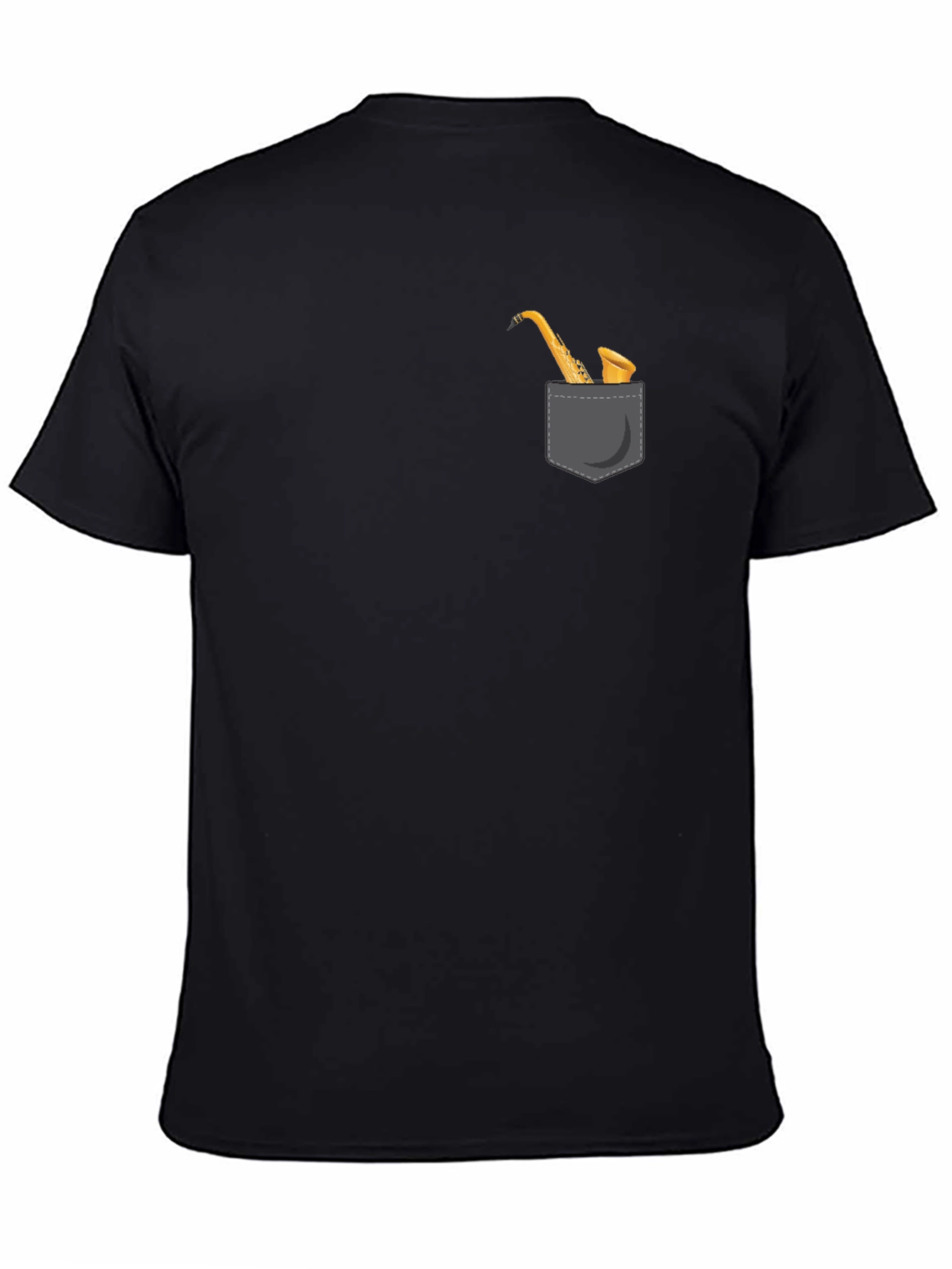 Saxophone Pocket Graphic Tee - Classic Black