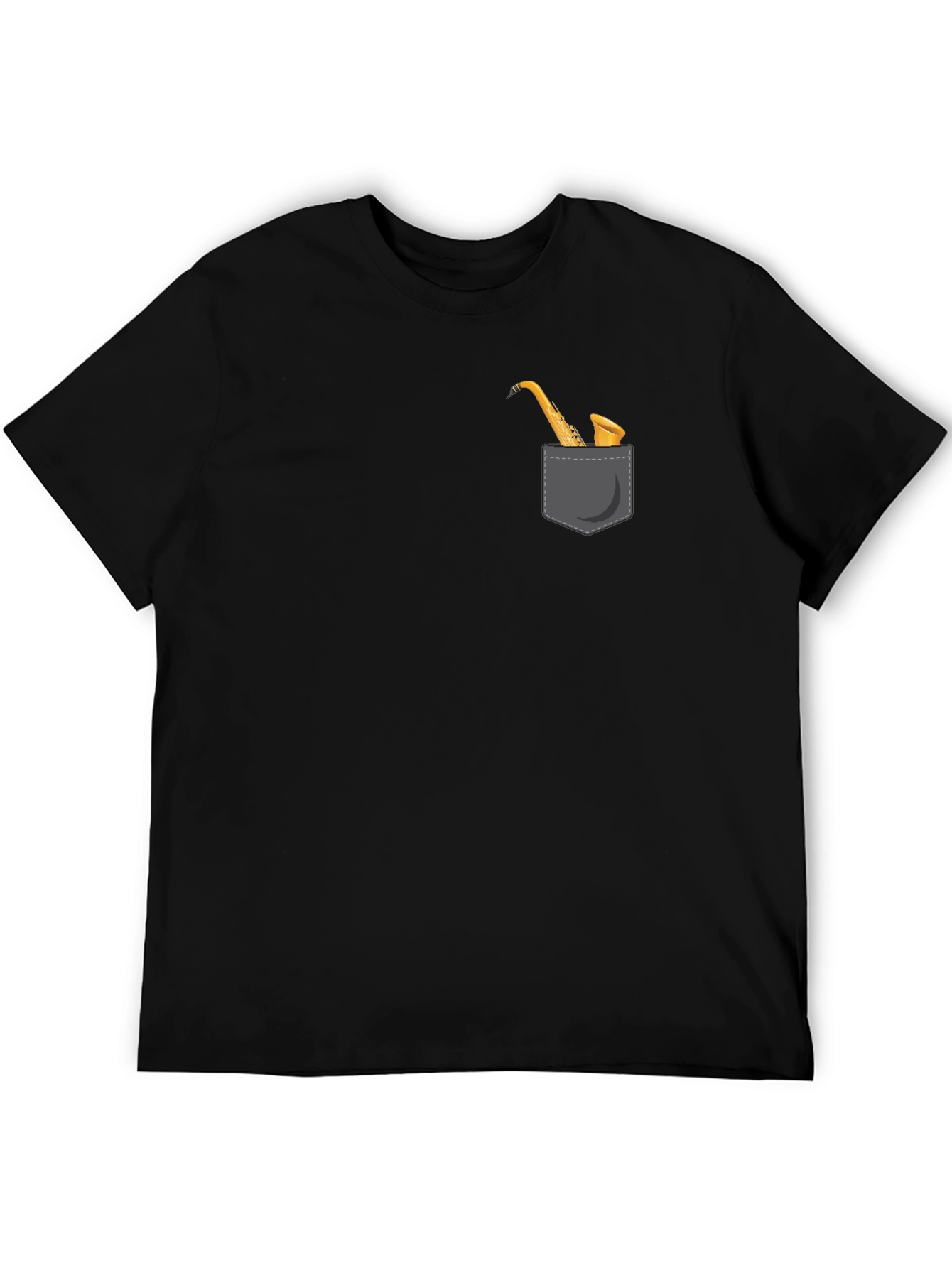 Saxophone Pocket Graphic Tee - Classic Black