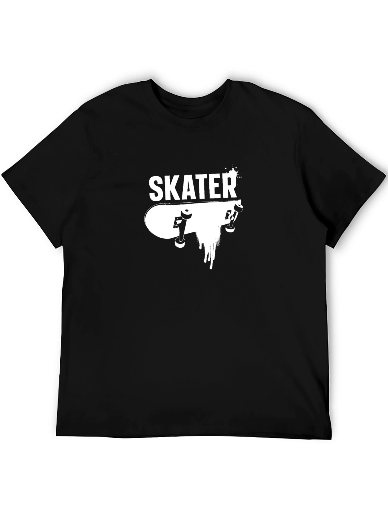 Skater Tee: Cool Graphic Black T-Shirt