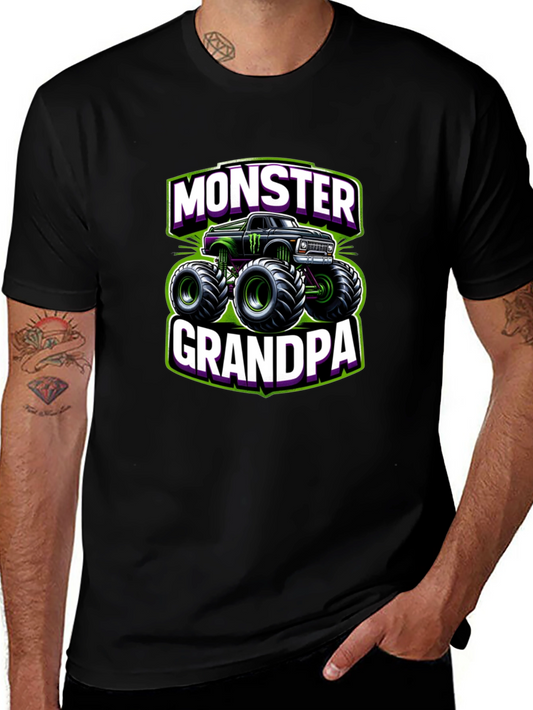 Monster Grandpa Truck Graphic T-Shirt
