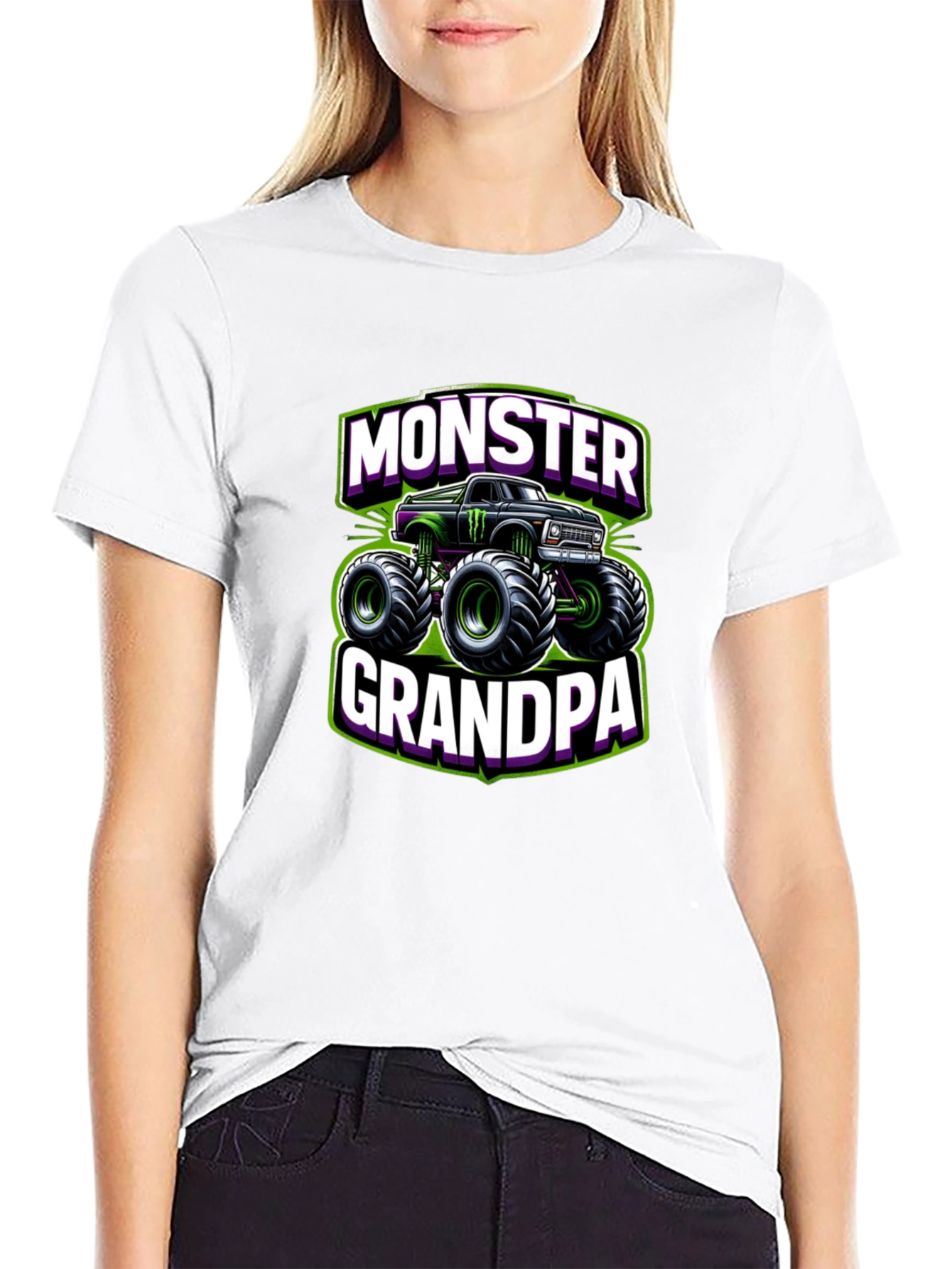 Monster Grandpa Truck Graphic T-Shirt