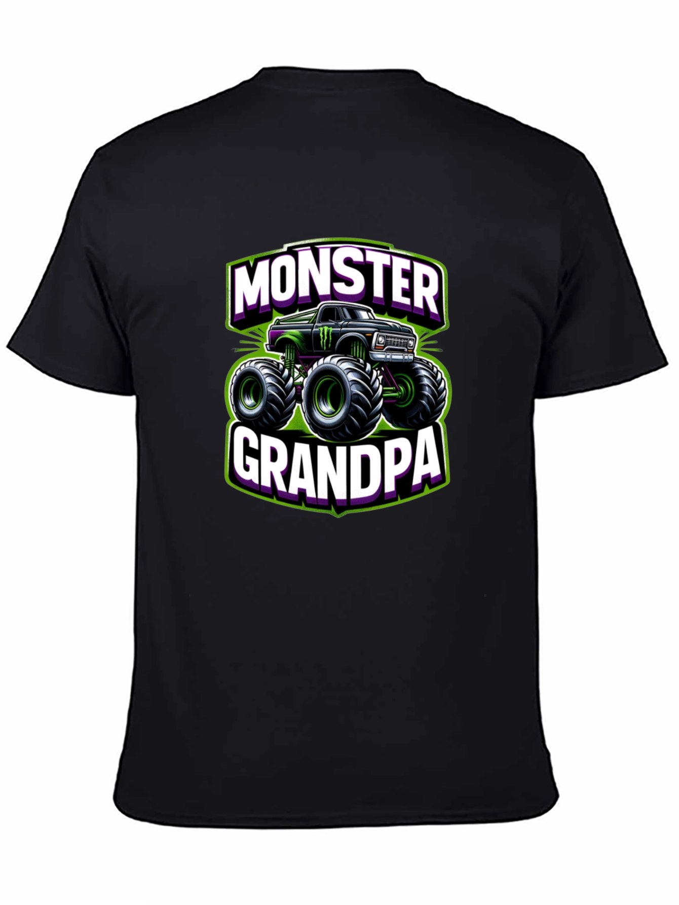 Monster Grandpa Truck Graphic T-Shirt