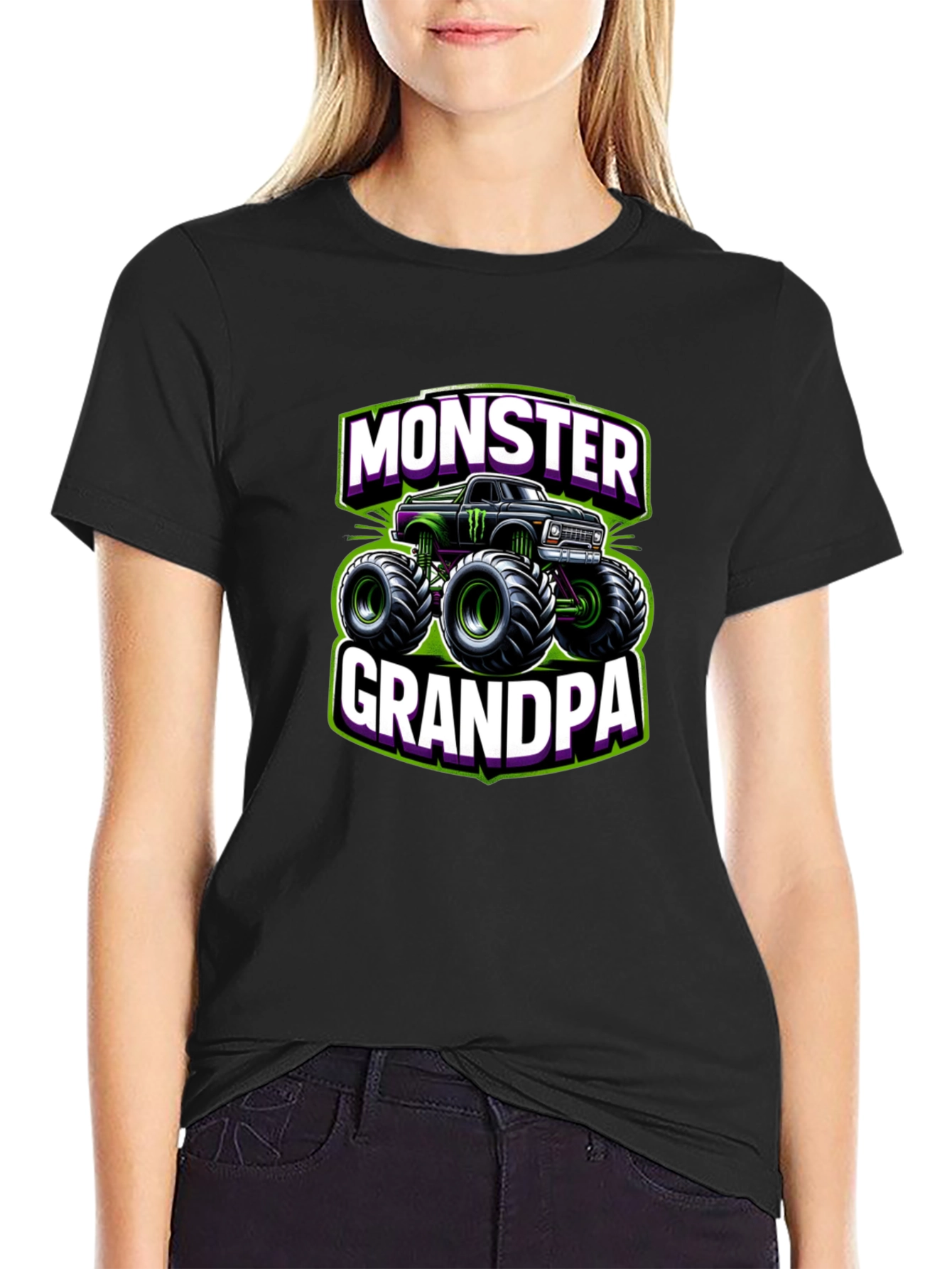 Monster Grandpa Truck Graphic T-Shirt