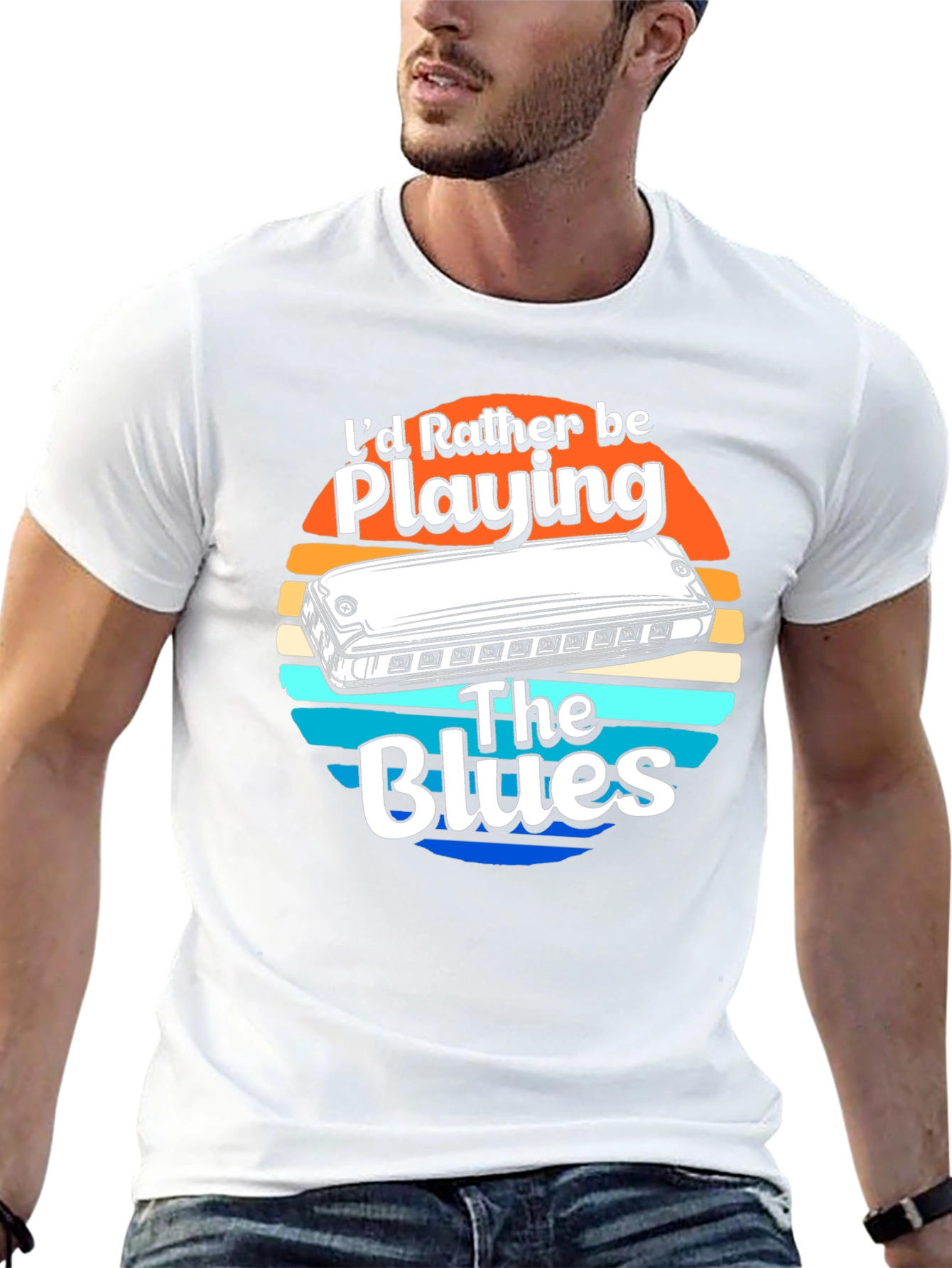 Id Rather Be Playing The Blues T-Shirt