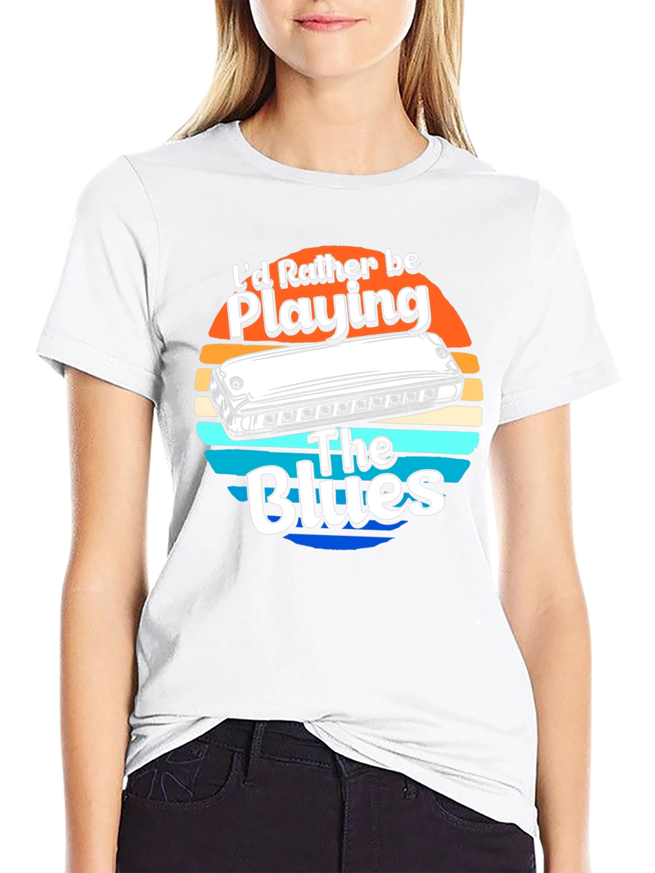 Id Rather Be Playing The Blues T-Shirt