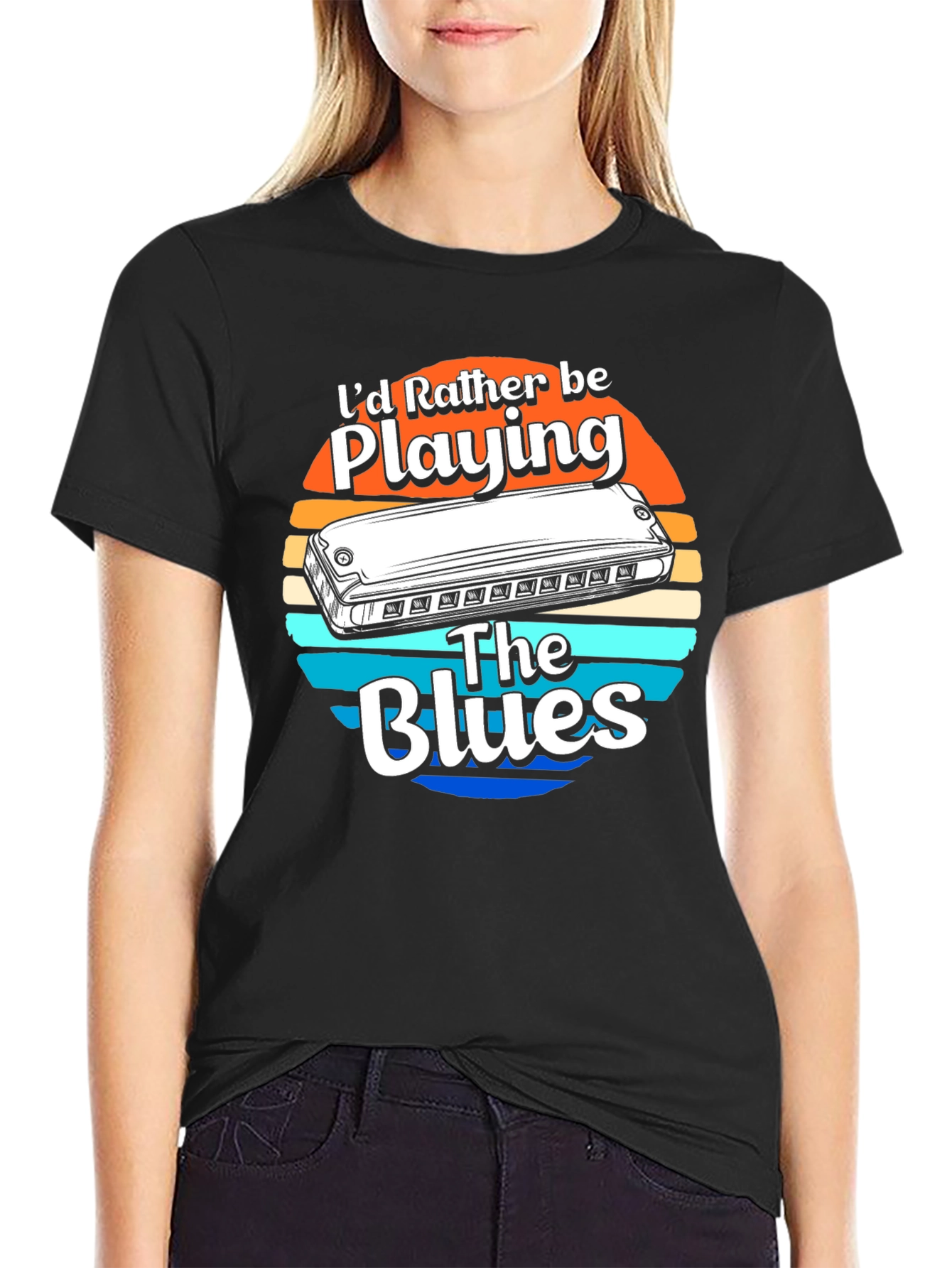 Id Rather Be Playing The Blues T-Shirt