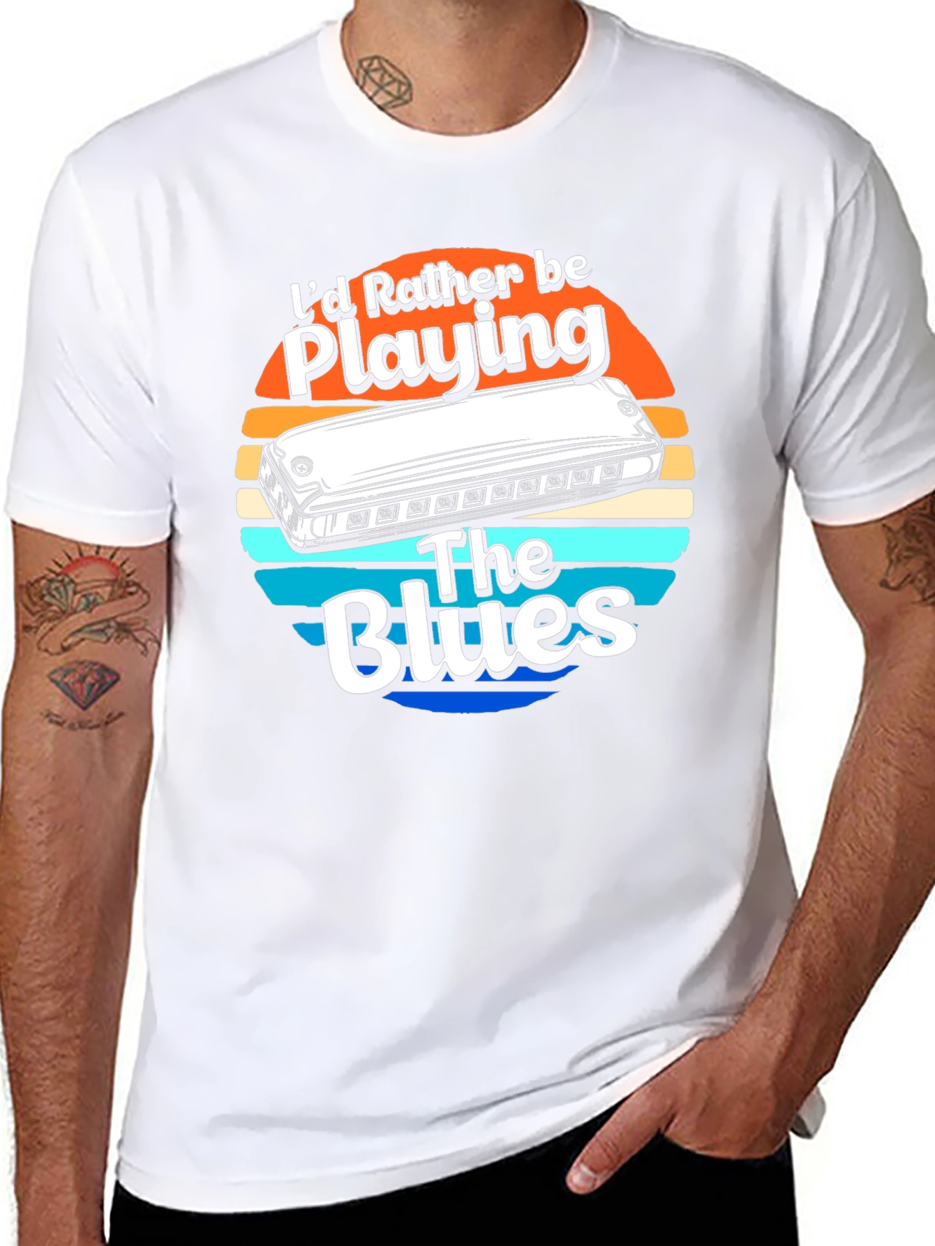 Id Rather Be Playing The Blues T-Shirt