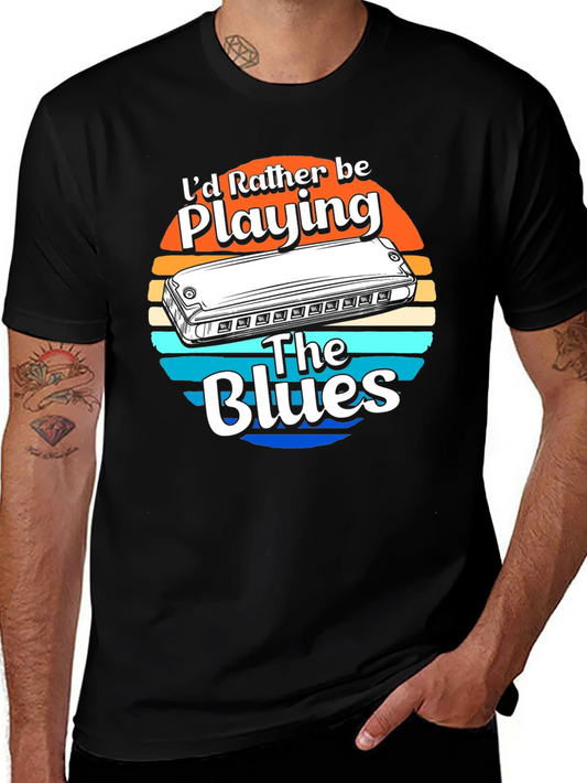 Id Rather Be Playing The Blues T-Shirt