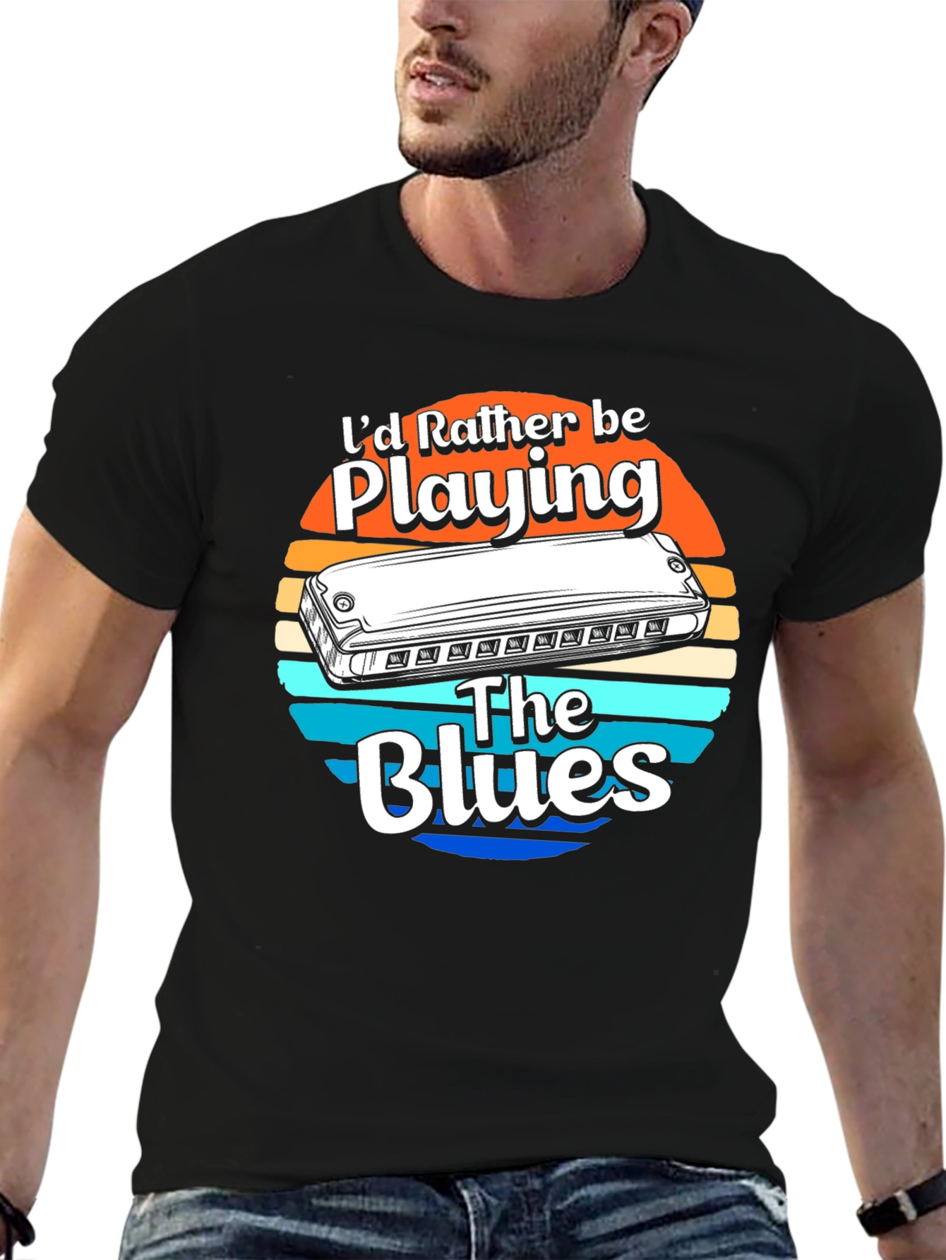 Id Rather Be Playing The Blues T-Shirt