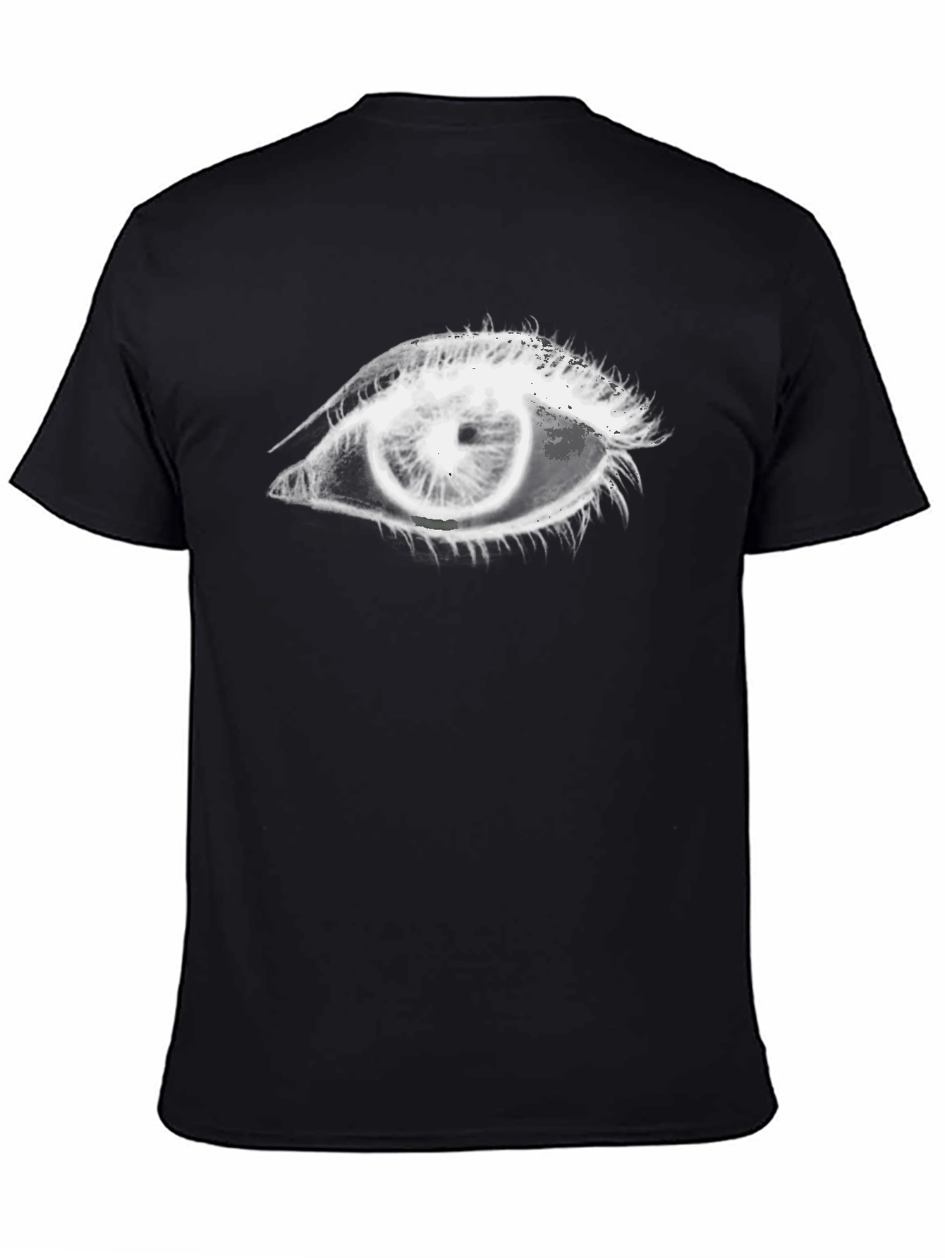 Eye Graphic Tee - Black Cotton Unisex Shirt