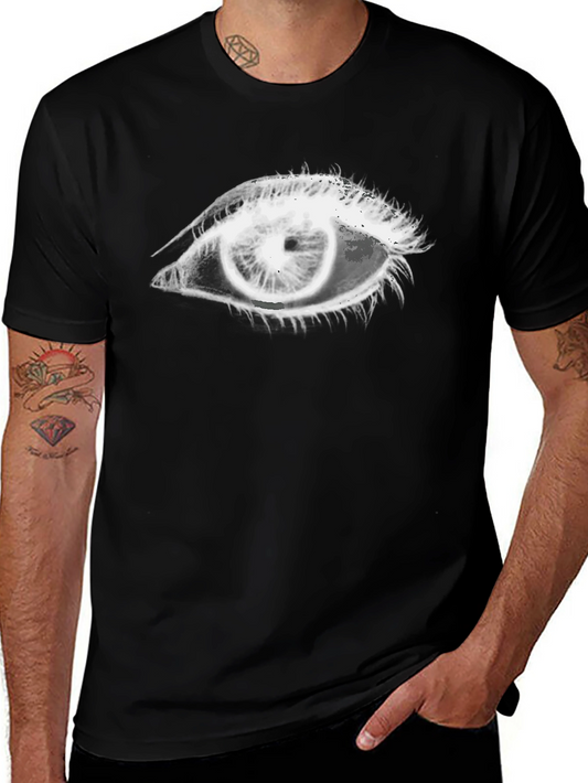 Eye Graphic Tee - Black Cotton Unisex Shirt
