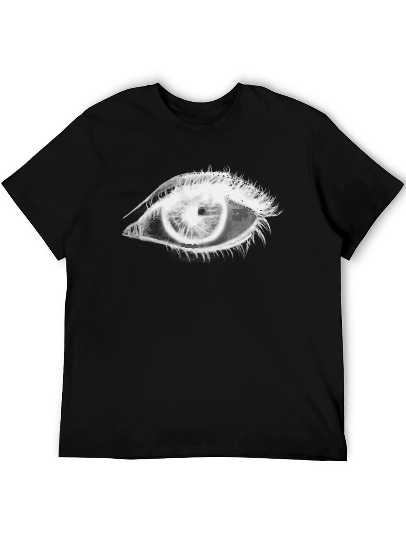Eye Graphic Tee - Black Cotton Unisex Shirt
