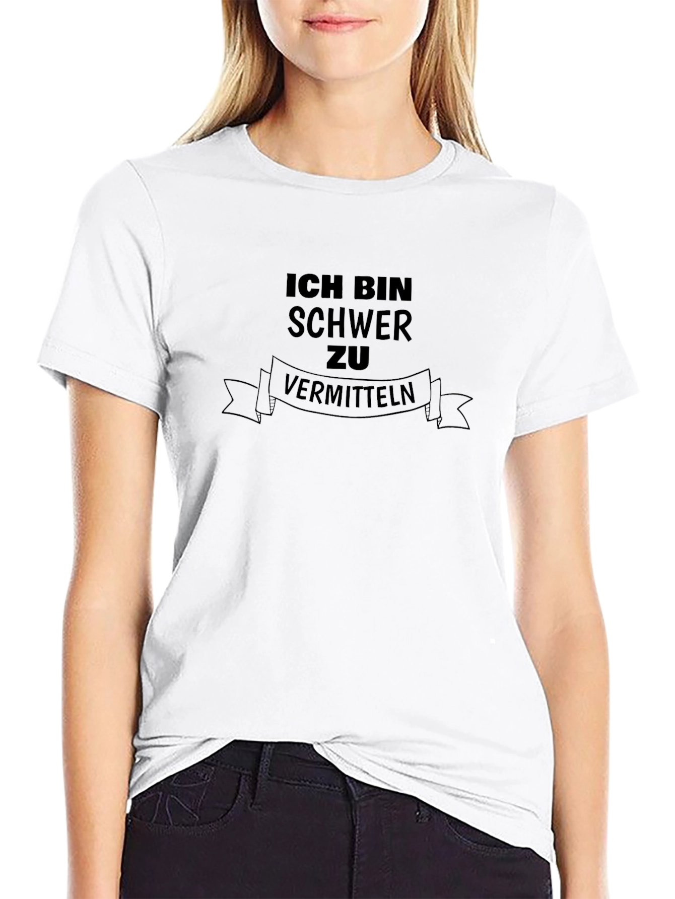 Ich Bin Schwer zu Vermitteln Black T-Shirt