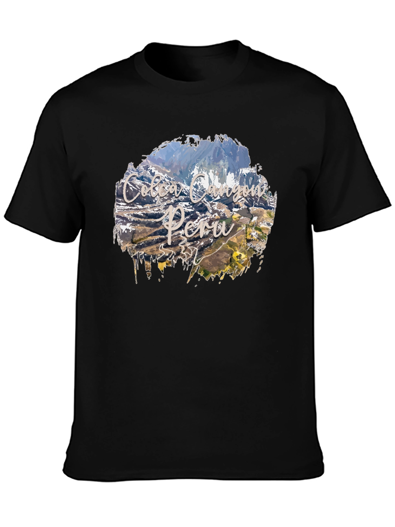 Colca Canyon Peru Black Graphic T-Shirt
