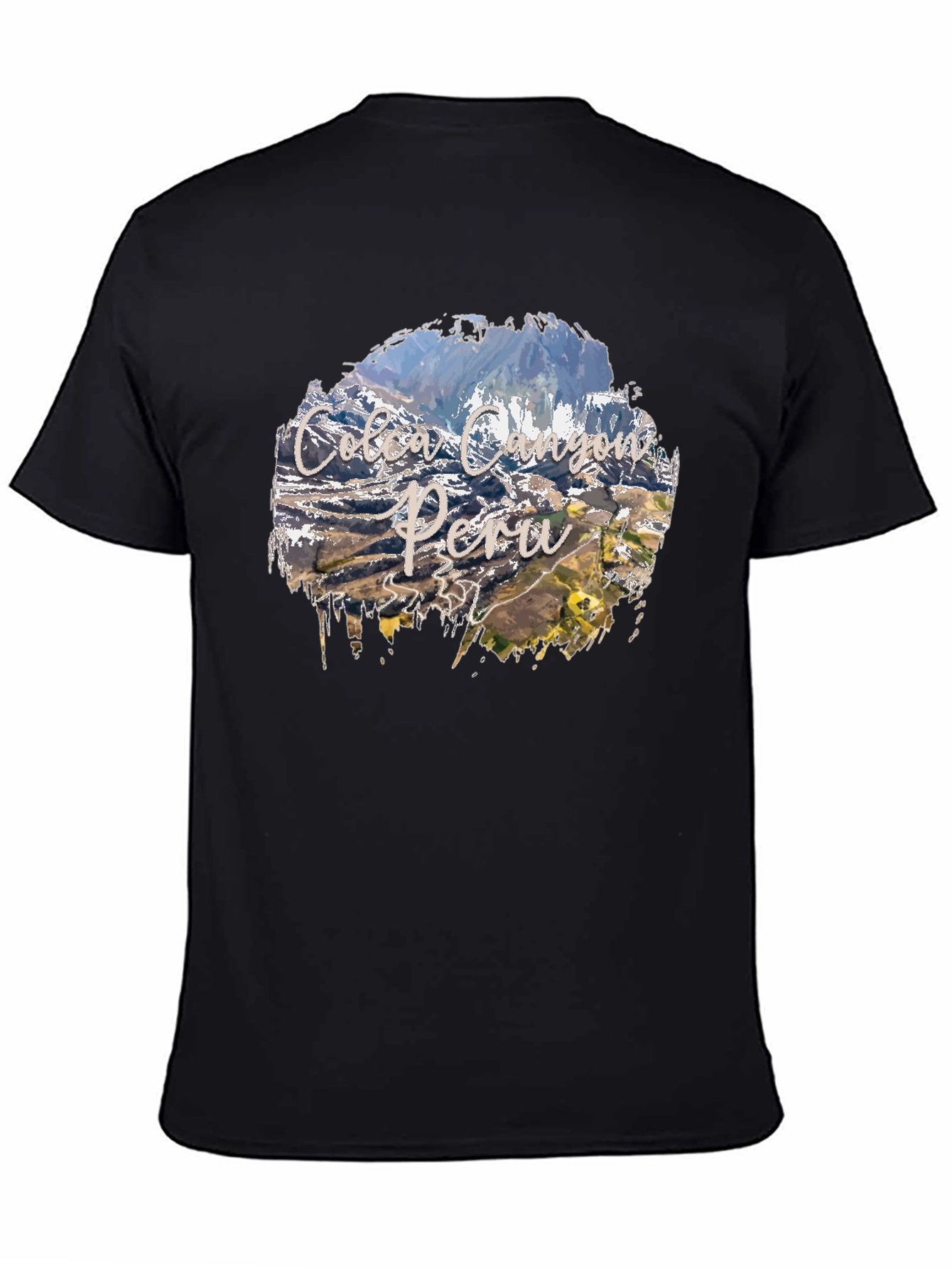 Colca Canyon Peru Black Graphic T-Shirt