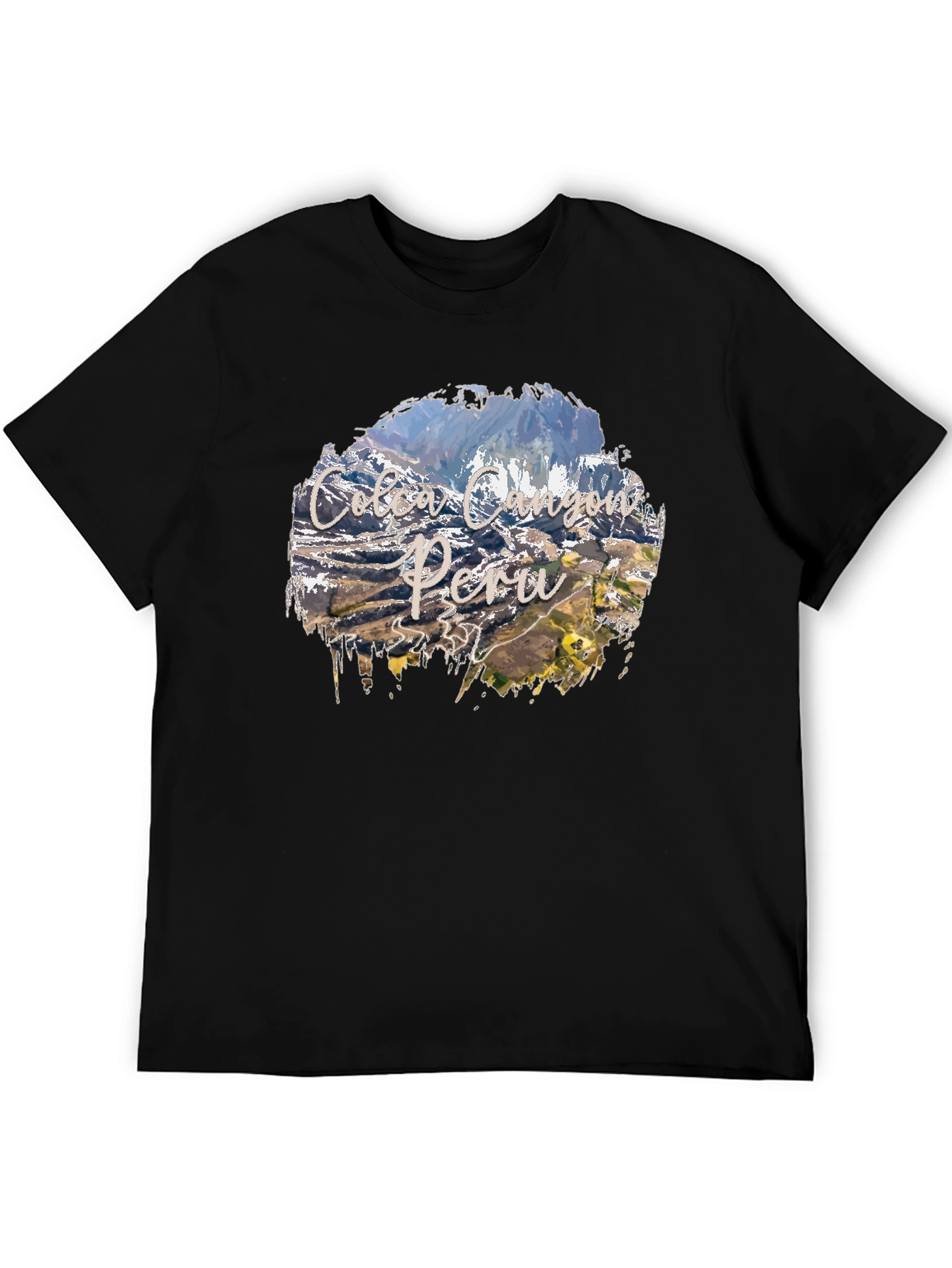 Colca Canyon Peru Black Graphic T-Shirt