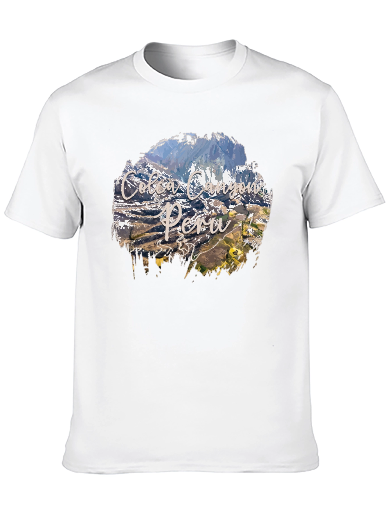 Colca Canyon Peru Black Graphic T-Shirt