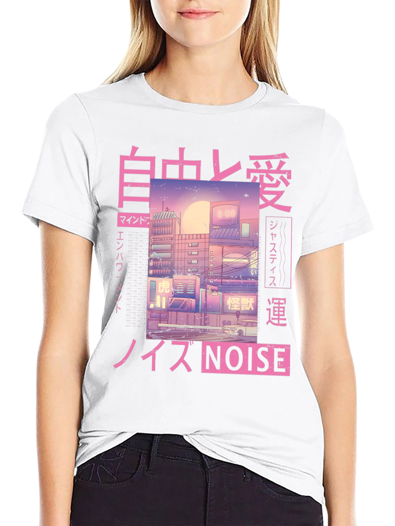 Anime Cityscape Graphic Tee