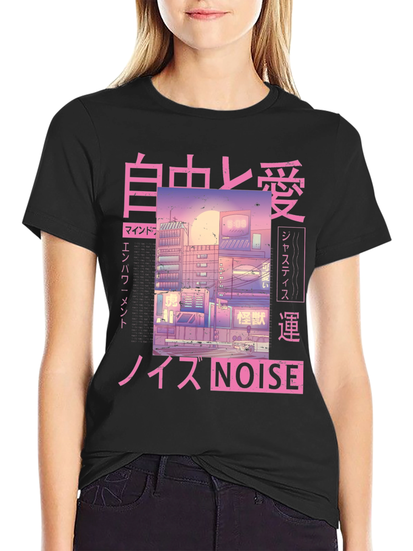Anime Cityscape Graphic Tee