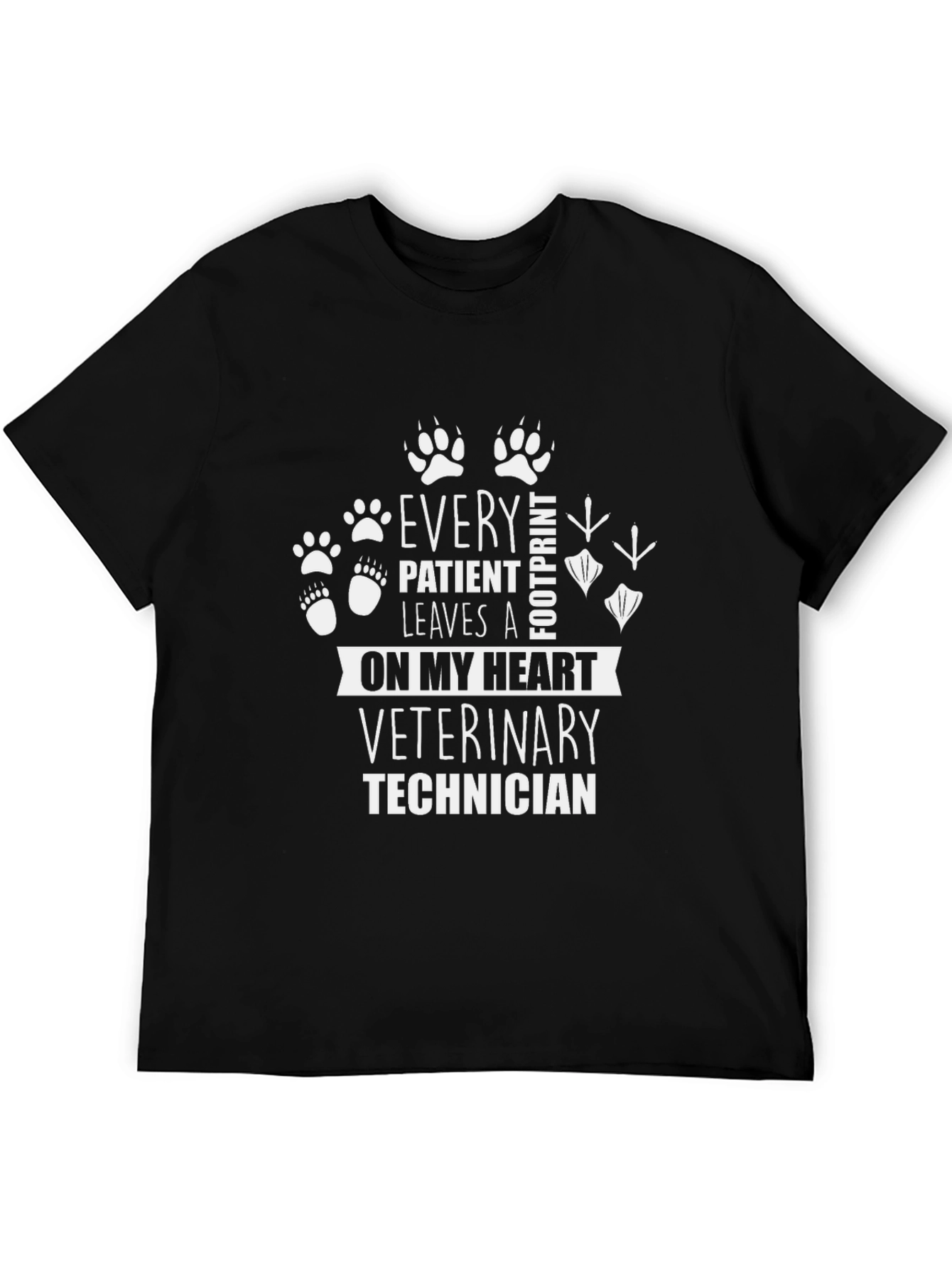 Veterinary Technician Paw Print T-Shirt