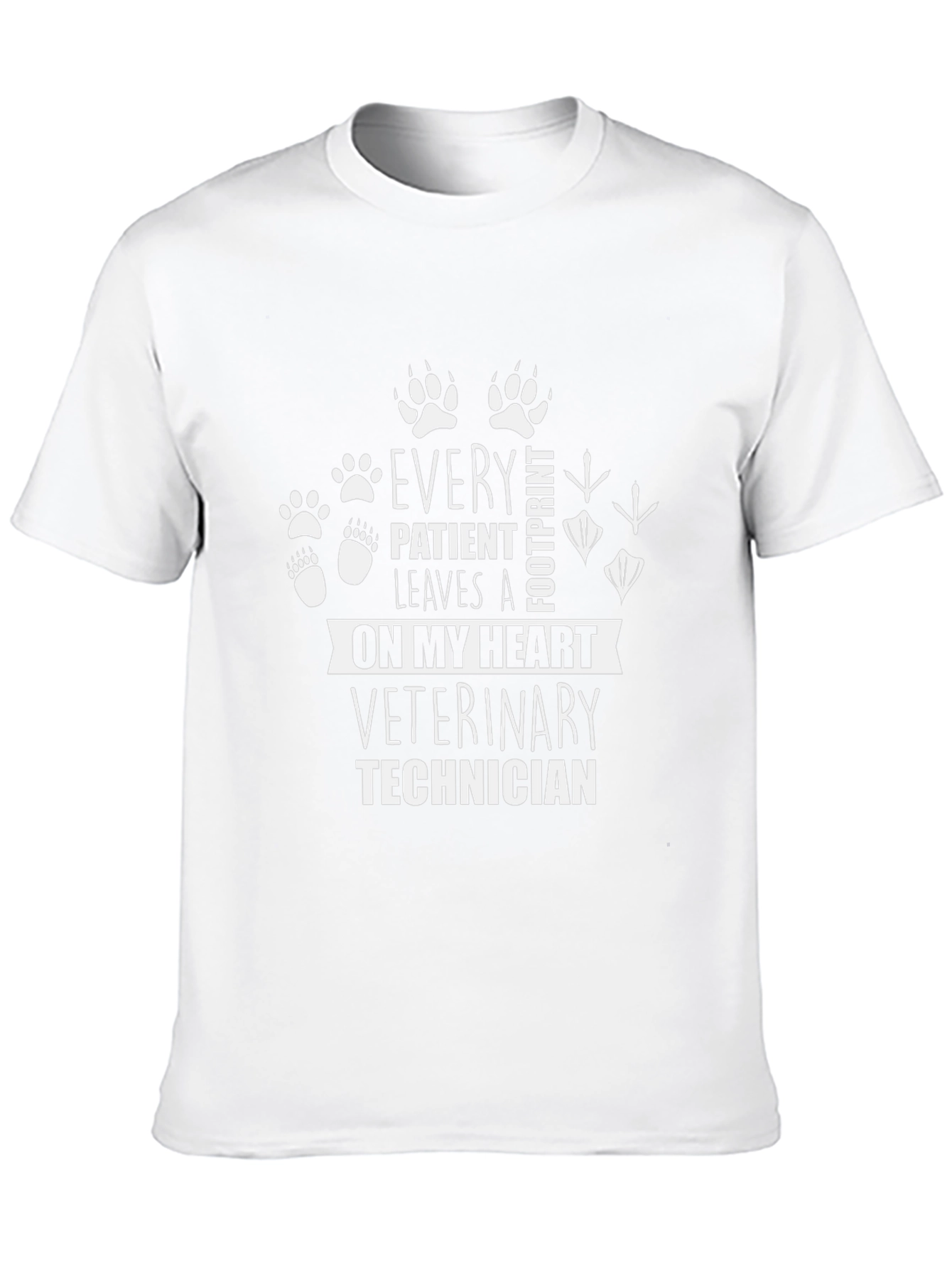 Veterinary Technician Paw Print T-Shirt