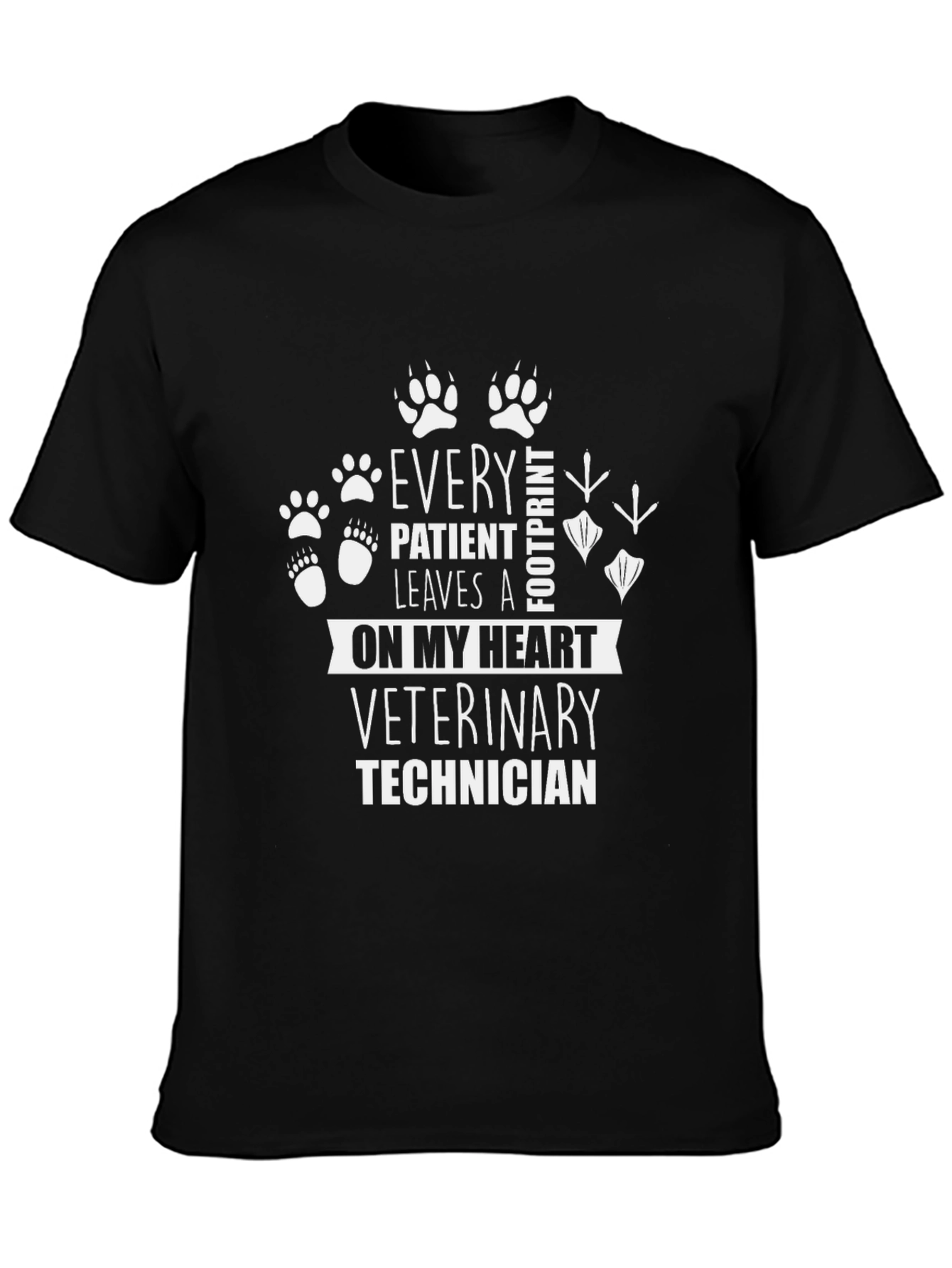 Veterinary Technician Paw Print T-Shirt