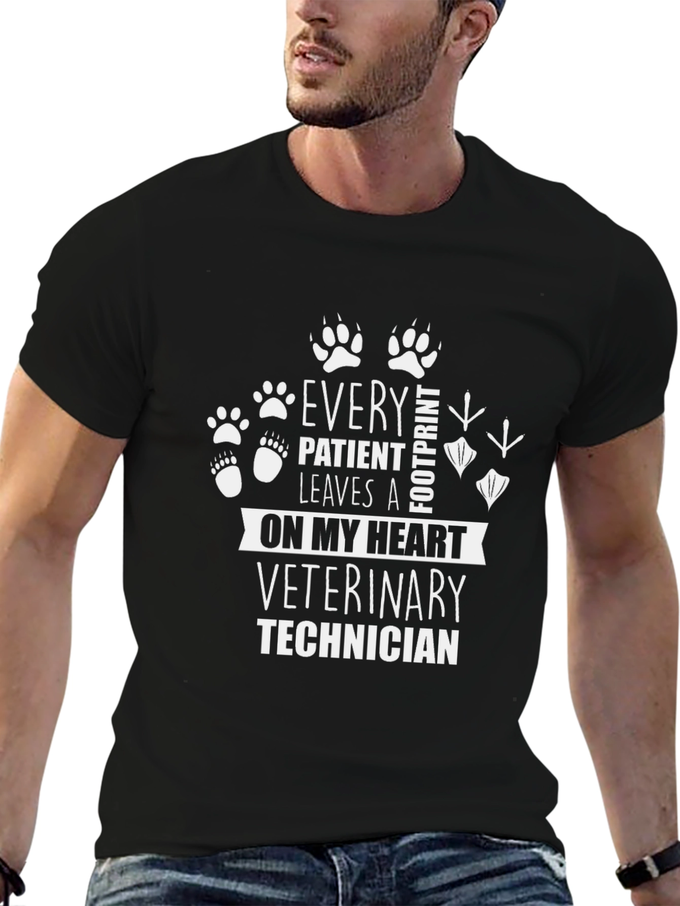 Veterinary Technician Paw Print T-Shirt