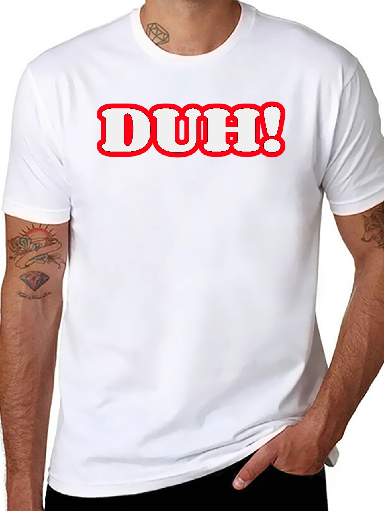 Duh! Graphic Print T-Shirt