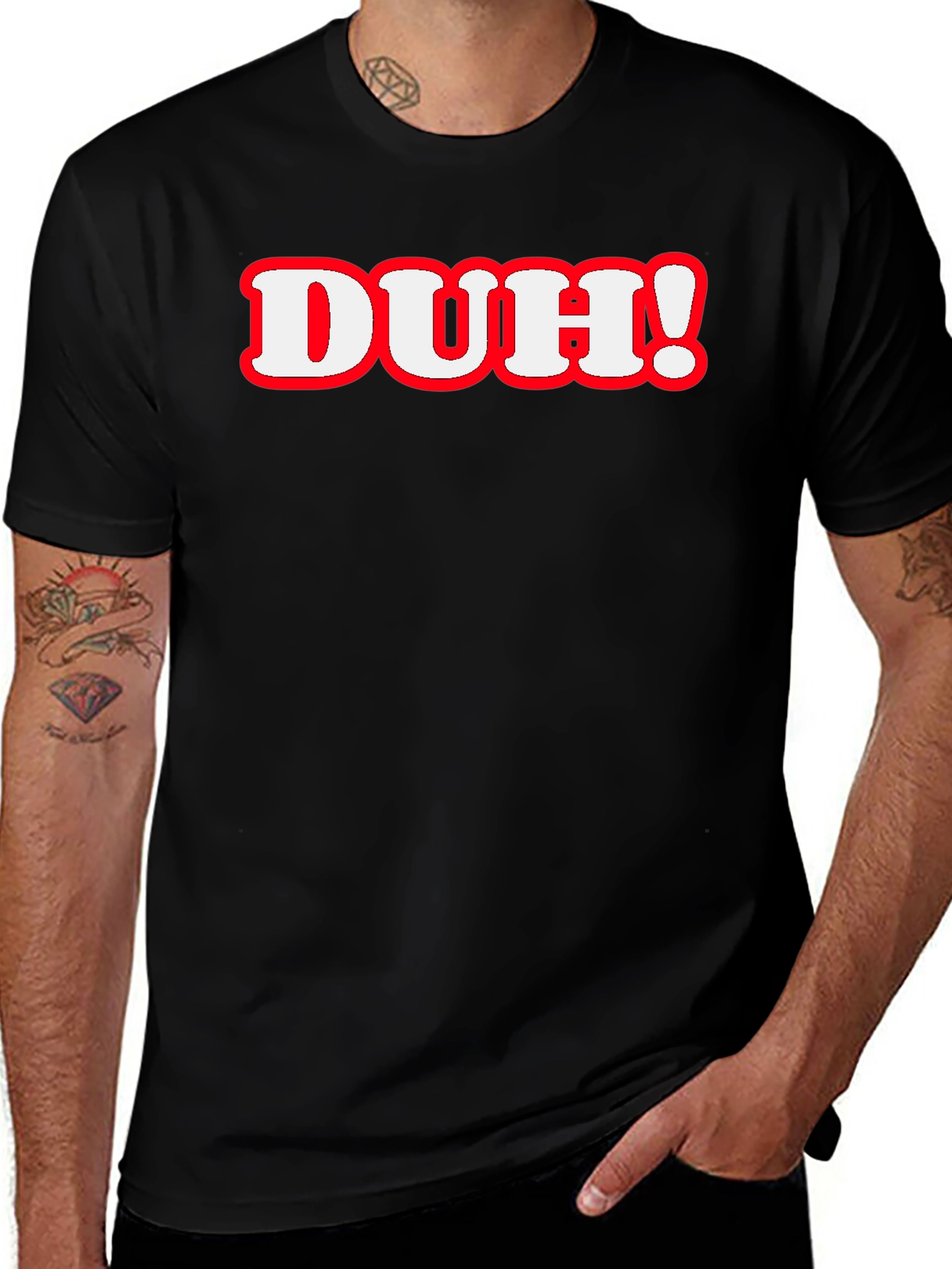 Duh! Graphic Print T-Shirt