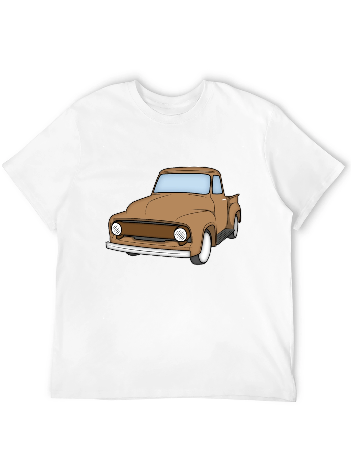 Classic Truck Graphic Tee - Black Cotton T-Shirt