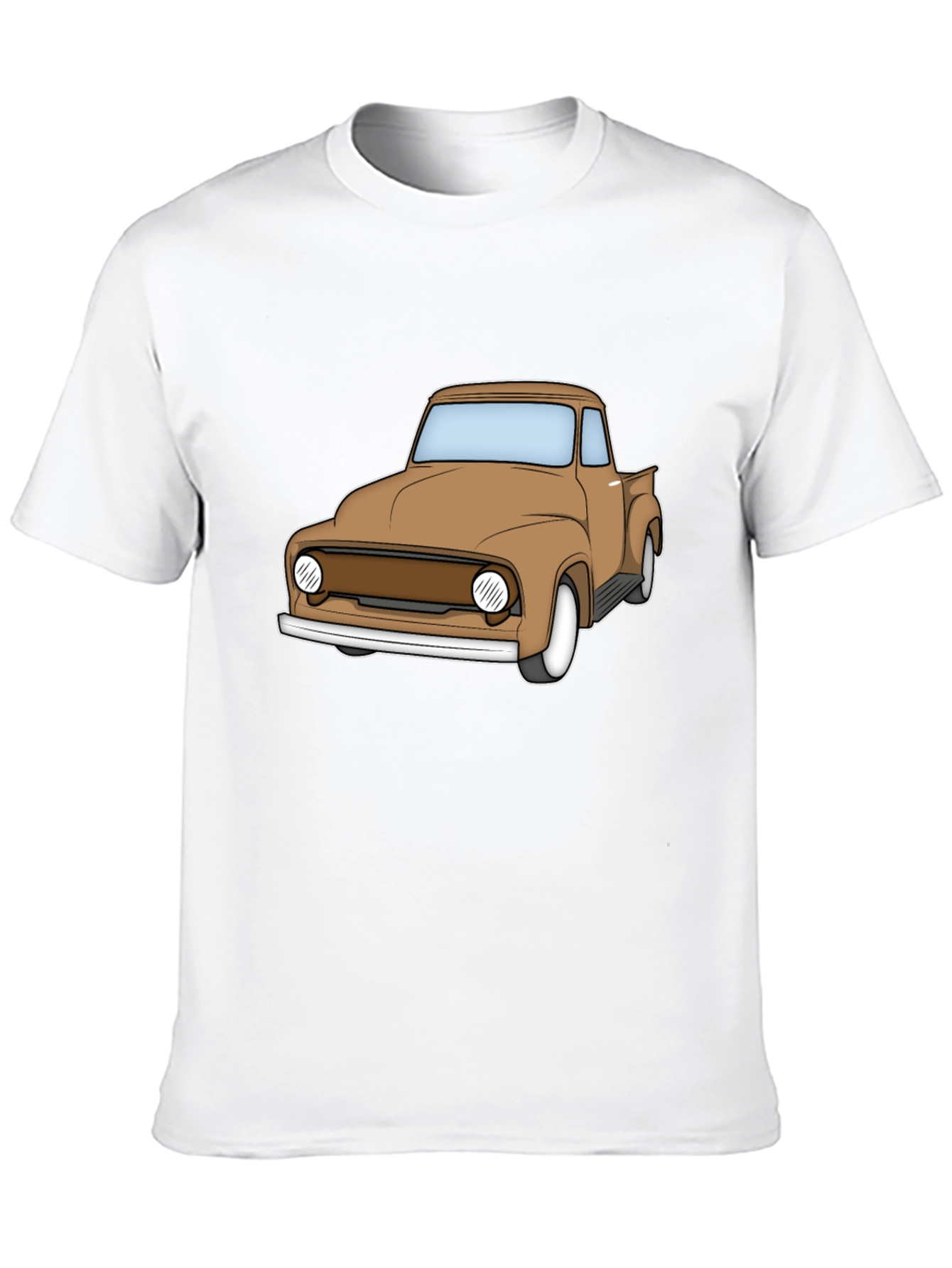 Classic Truck Graphic Tee - Black Cotton T-Shirt