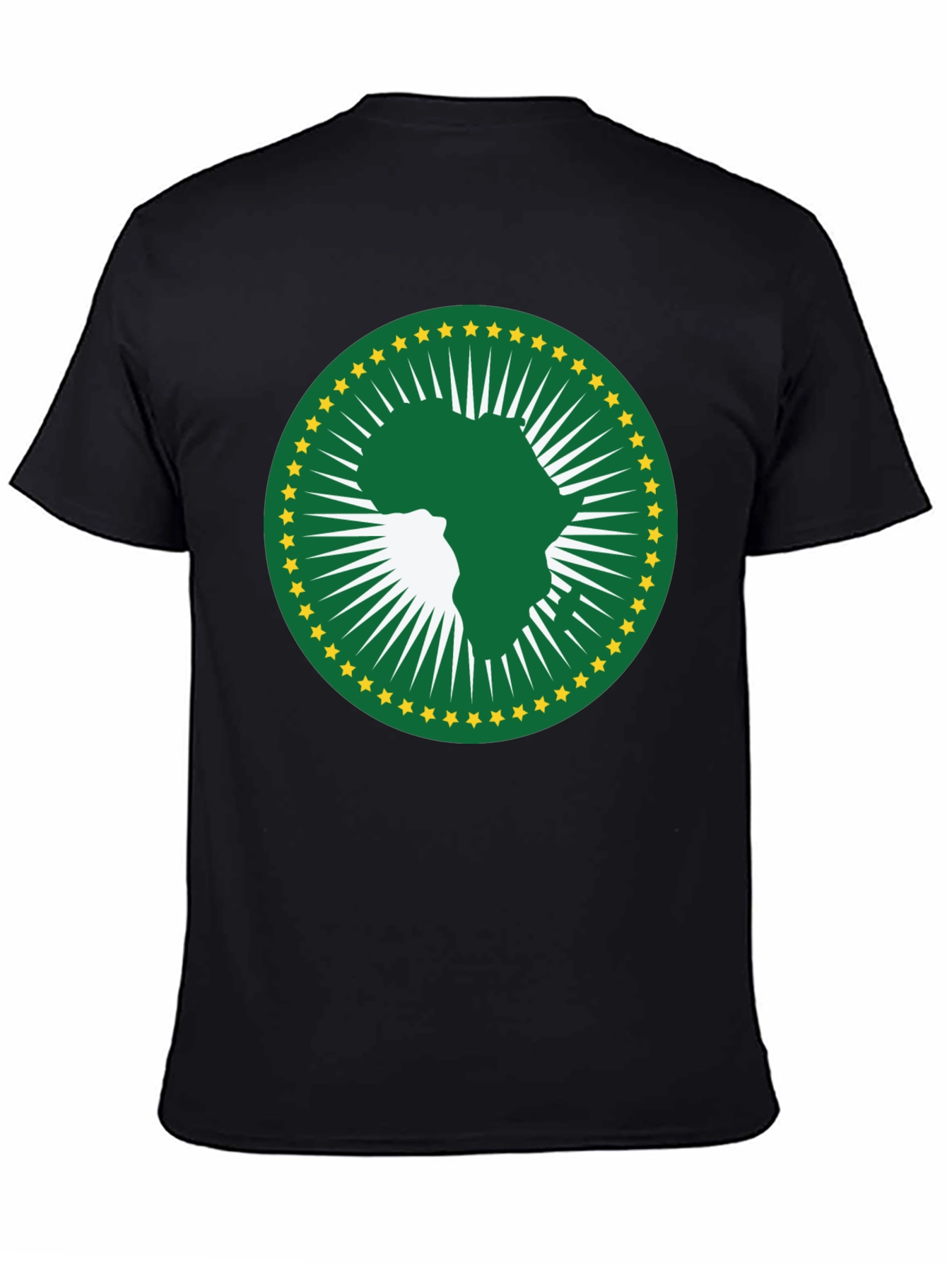 African Union T-Shirt - Green & Gold Africa Logo