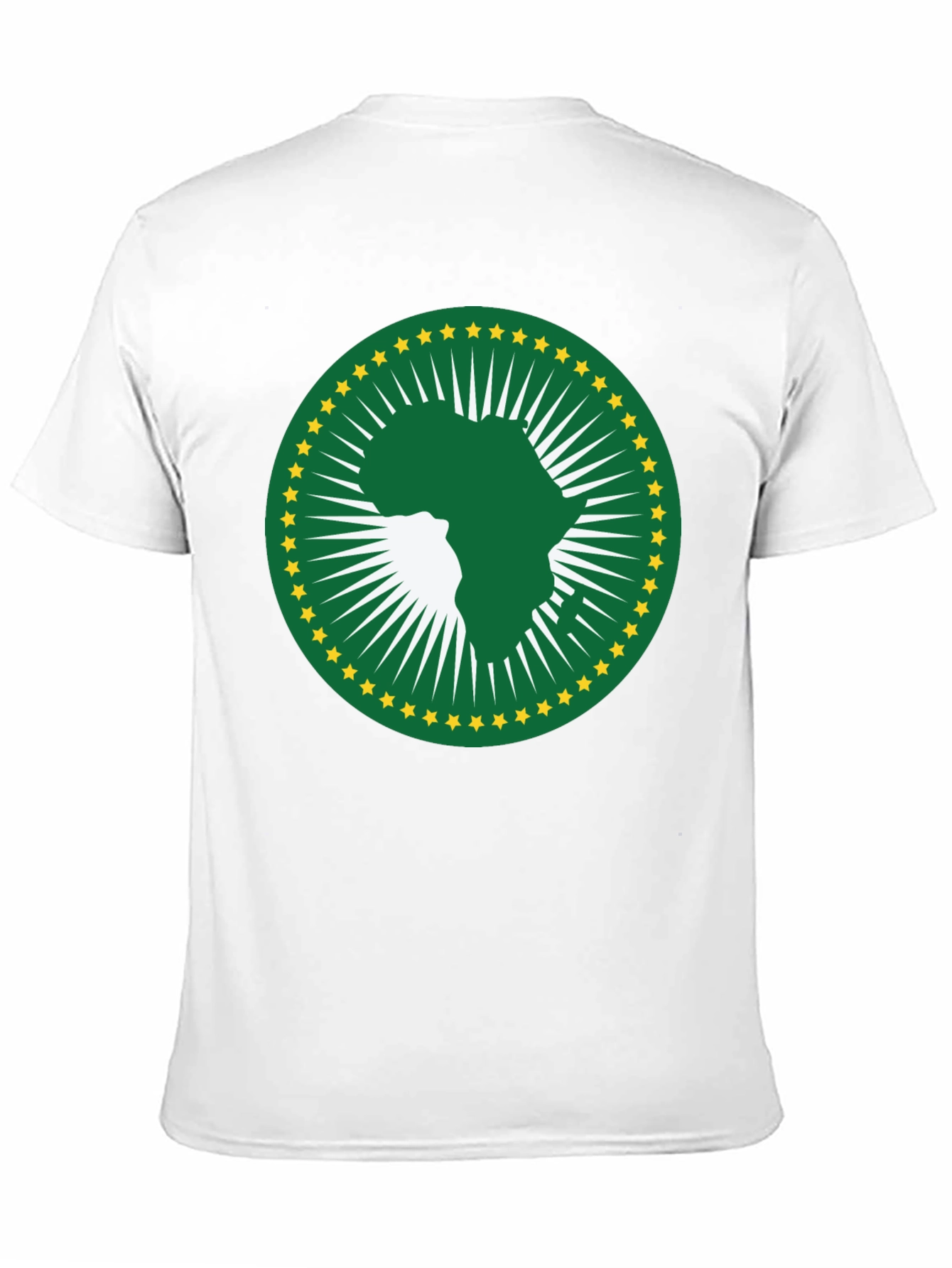 African Union T-Shirt - Green & Gold Africa Logo