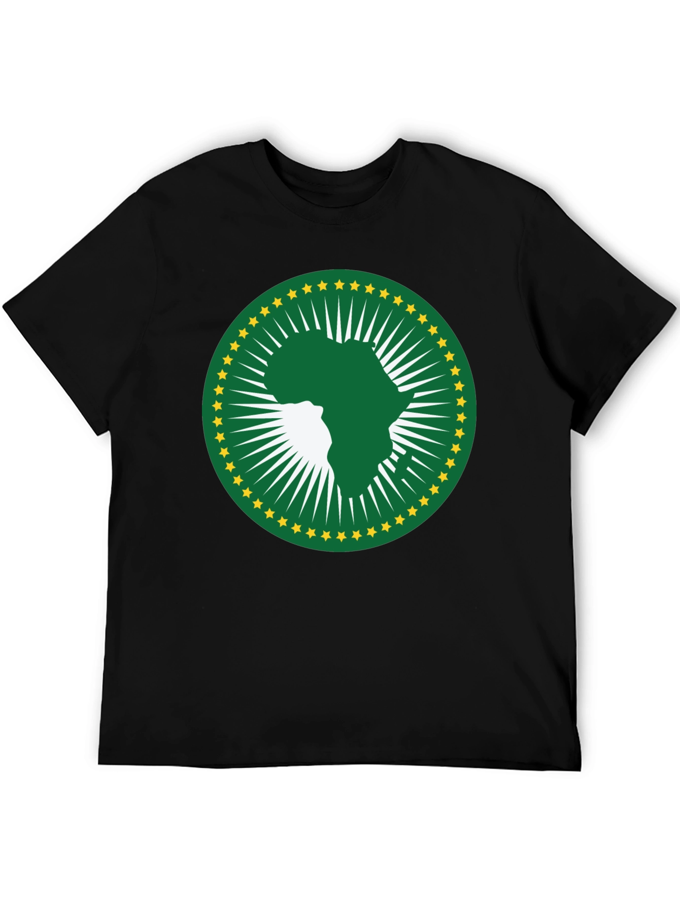 African Union T-Shirt - Green & Gold Africa Logo
