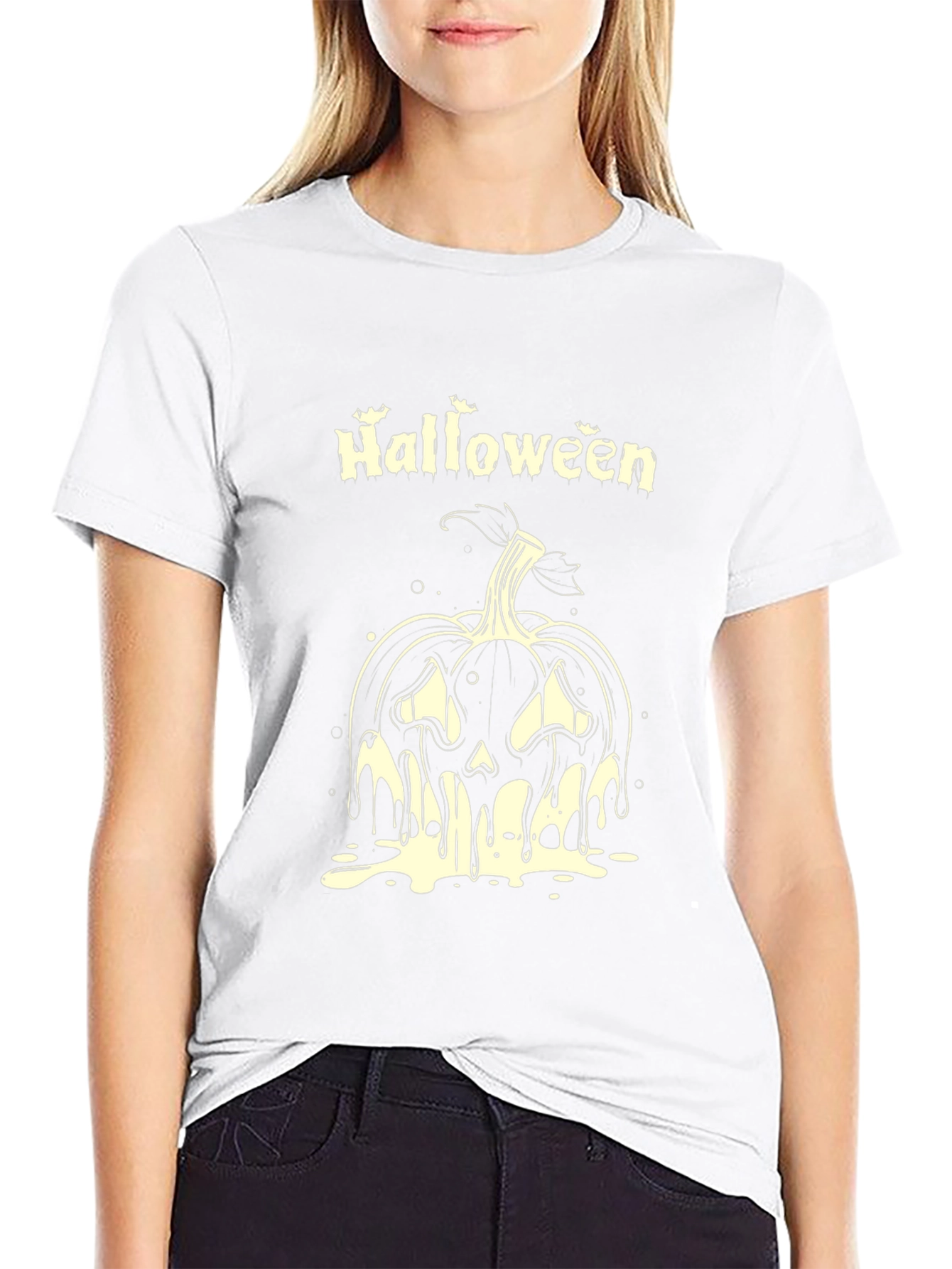 Halloween Pumpkin Black T-Shirt